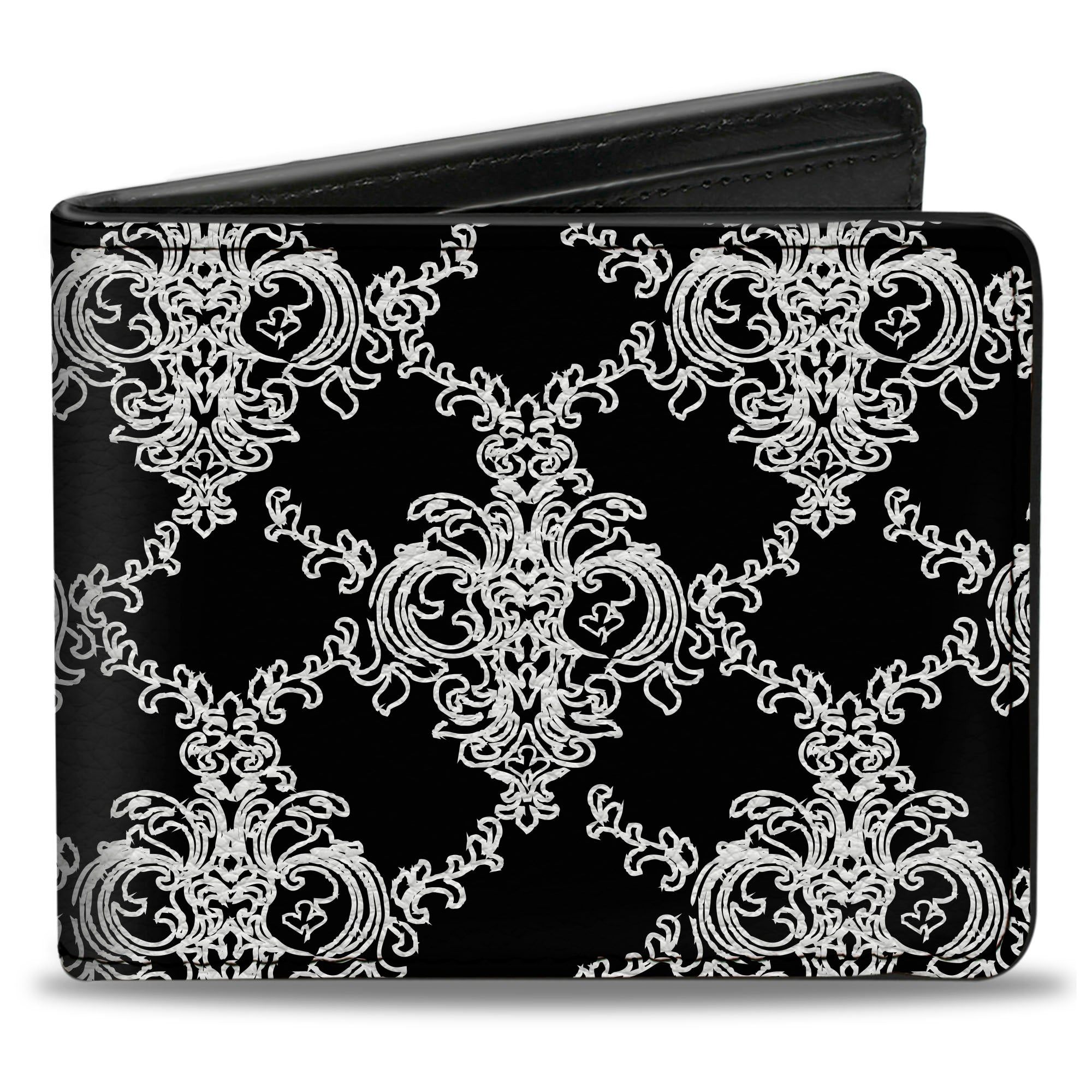 Bi-Fold Wallet - Boudoir Wallpaper Black White Bi-Fold Wallets Buckle-Down
