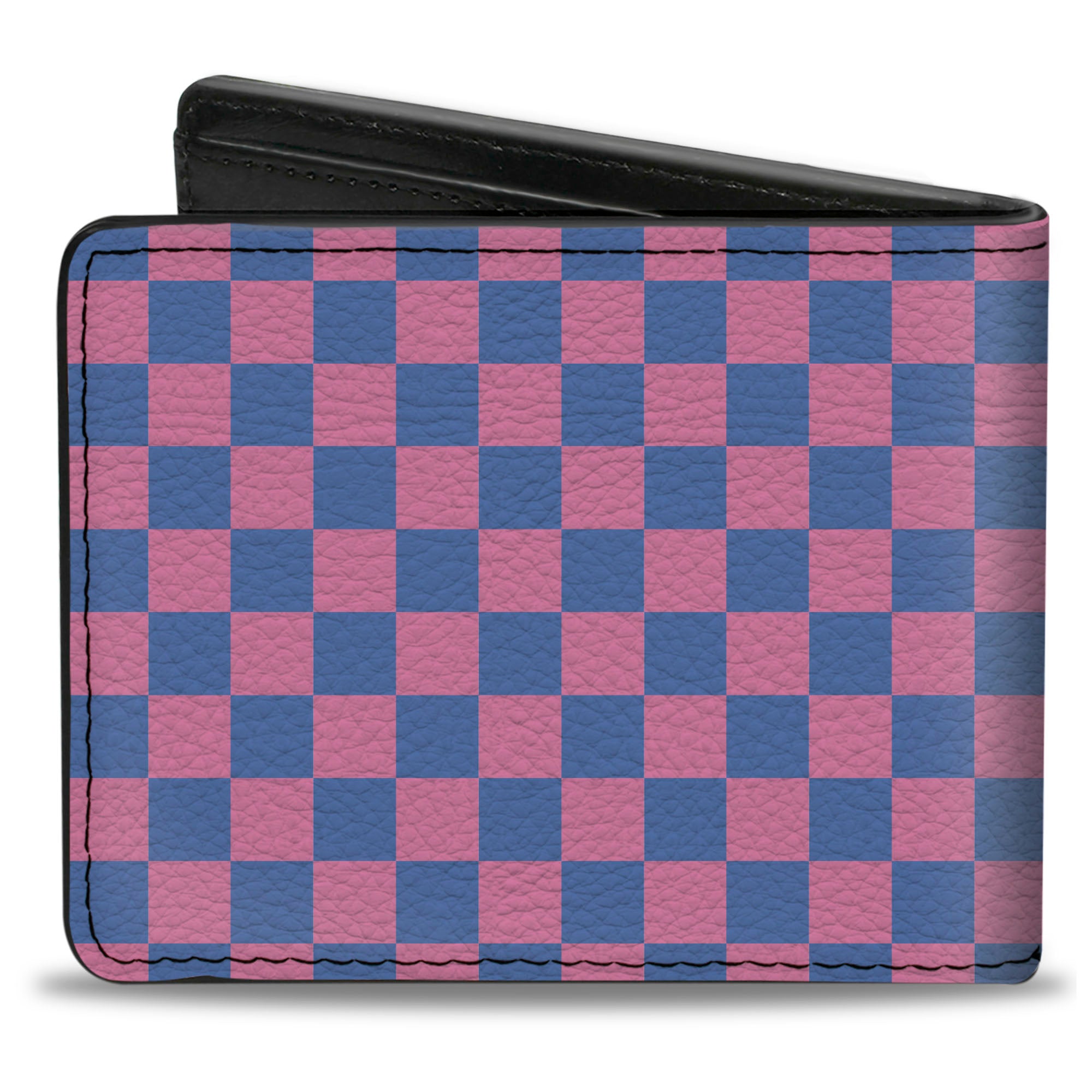Bi-Fold Wallet - Checker Baby Pink Baby Blue Bi-Fold Wallets Buckle-Down