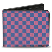 Bi-Fold Wallet - Checker Baby Pink Baby Blue Bi-Fold Wallets Buckle-Down