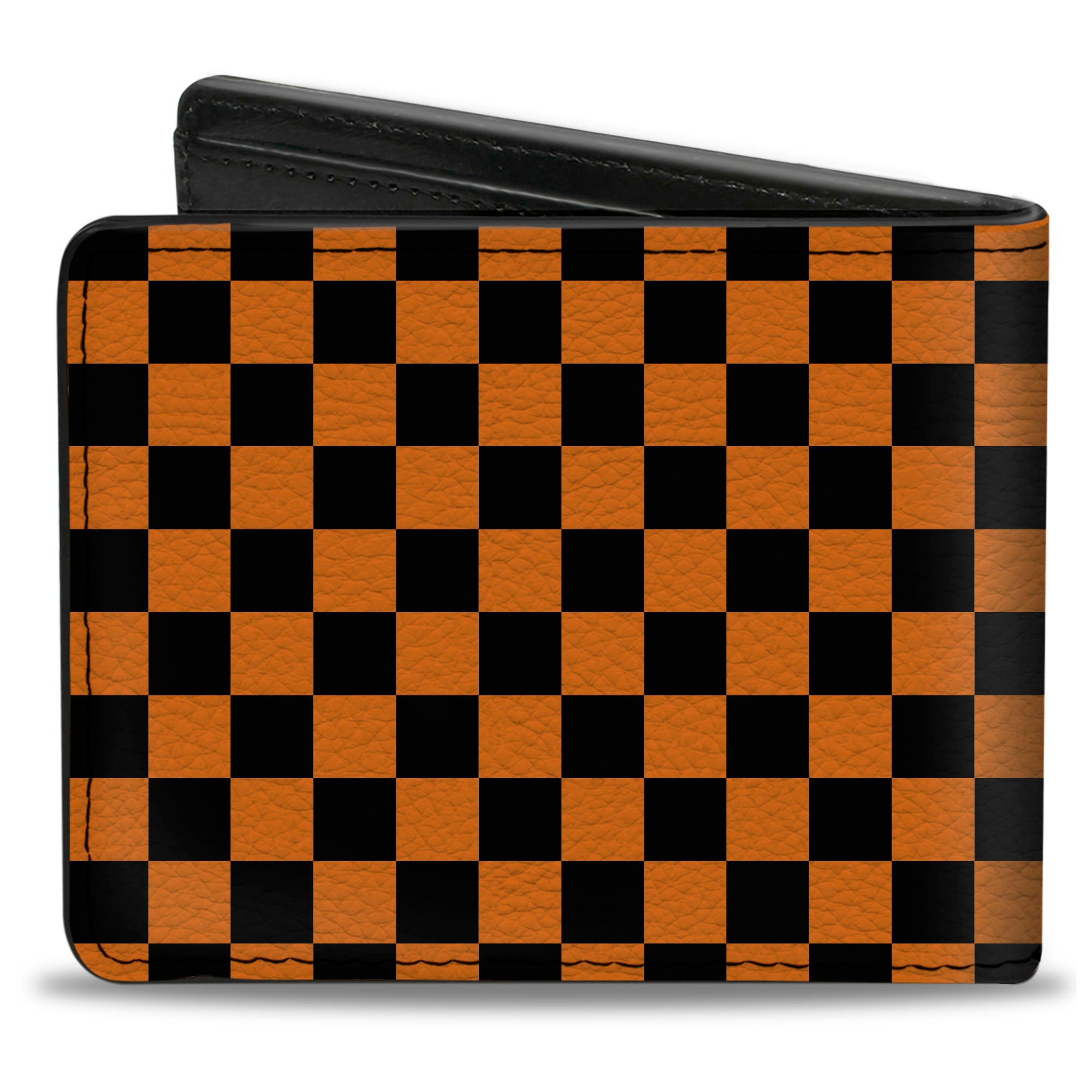 Bi-Fold Wallet - Checker Black Neon Orange Bi-Fold Wallets Buckle-Down
