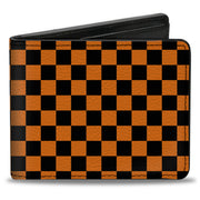 Bi-Fold Wallet - Checker Black Neon Orange Bi-Fold Wallets Buckle-Down