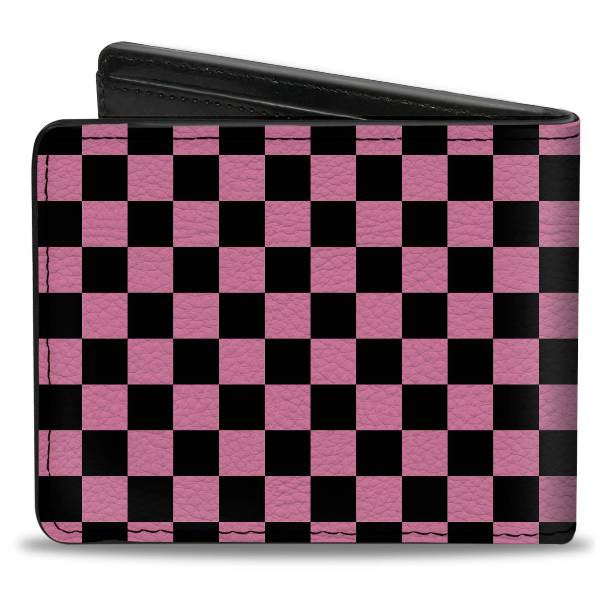 Bi-Fold Wallet - Checker Black/Baby Pink Bi-Fold Wallets Buckle-Down