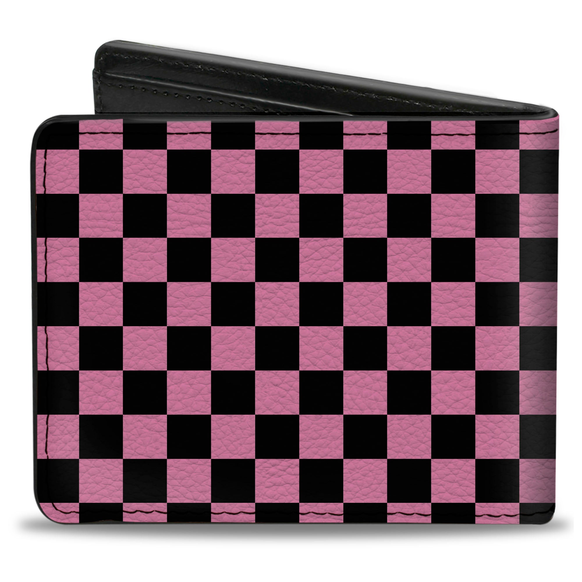Bi-Fold Wallet - Checker Black/Baby Pink Bi-Fold Wallets Buckle-Down