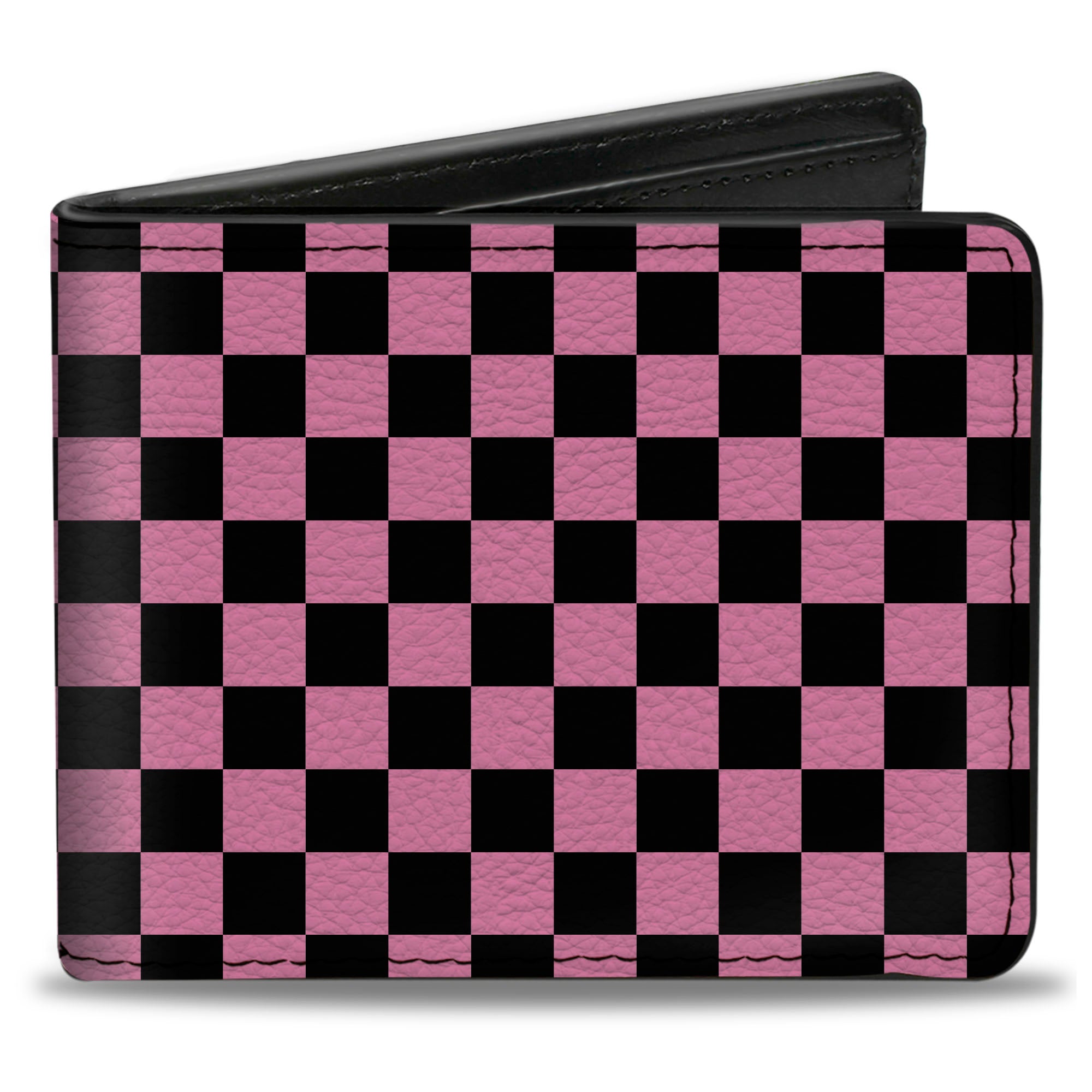 Bi-Fold Wallet - Checker Black/Baby Pink Bi-Fold Wallets Buckle-Down