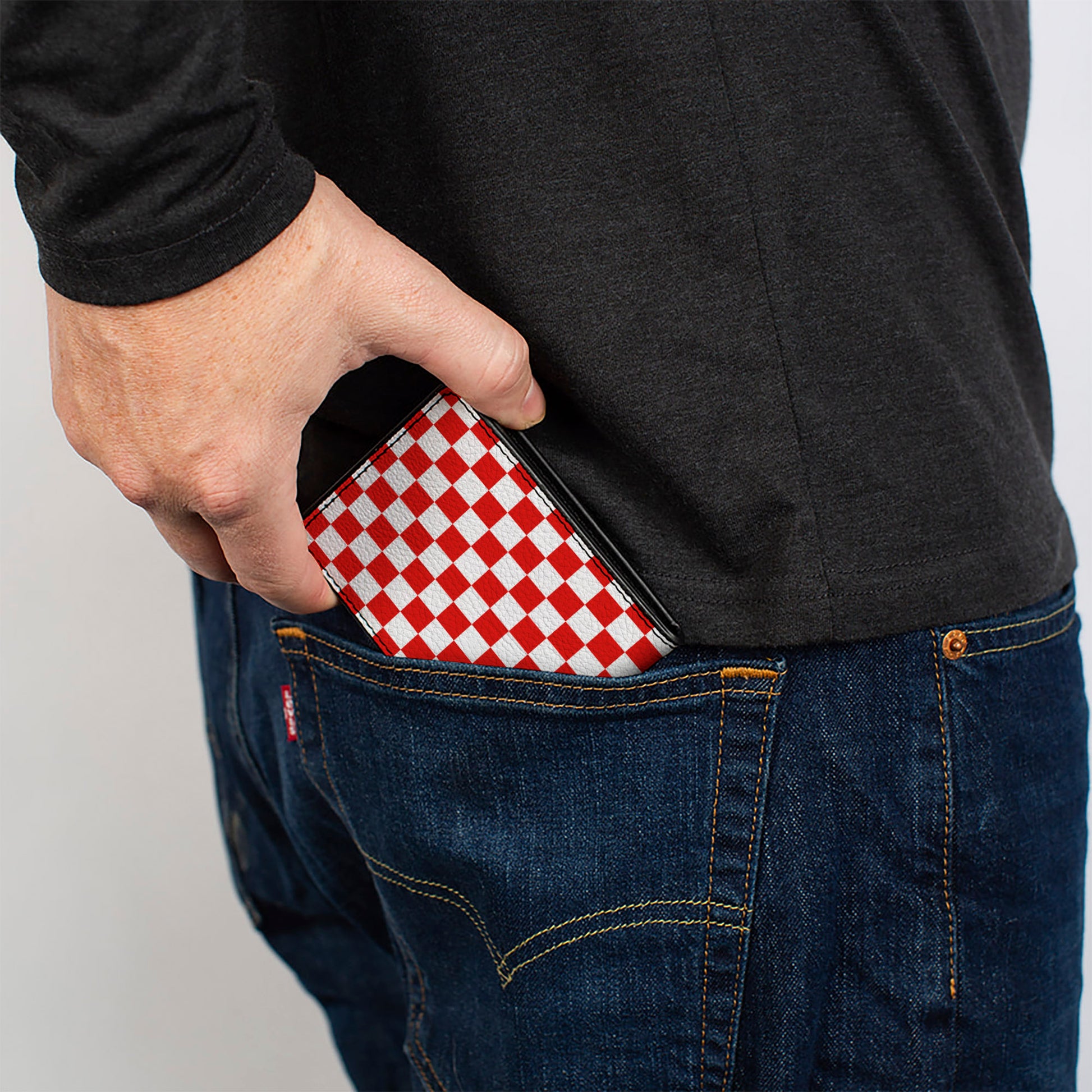 Bi-Fold Wallet - Checker Red White Bi-Fold Wallets Buckle-Down