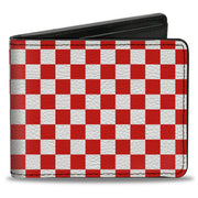 Bi-Fold Wallet - Checker Red White Bi-Fold Wallets Buckle-Down