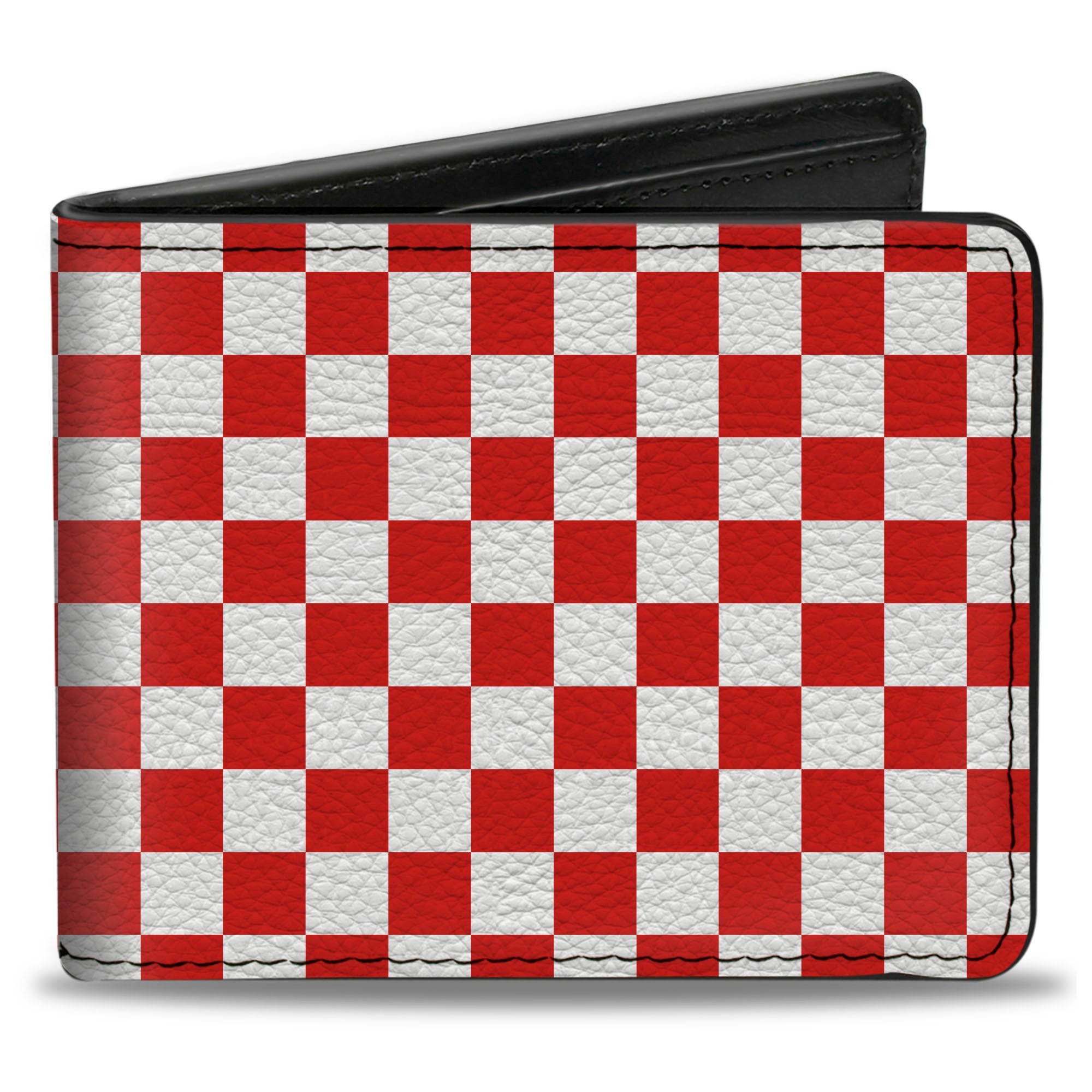 Bi-Fold Wallet - Checker Red White Bi-Fold Wallets Buckle-Down
