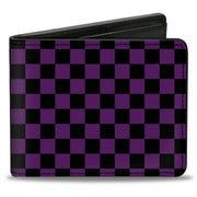 Bi-Fold Wallet - Checker Black Purple Bi-Fold Wallets Buckle-Down
