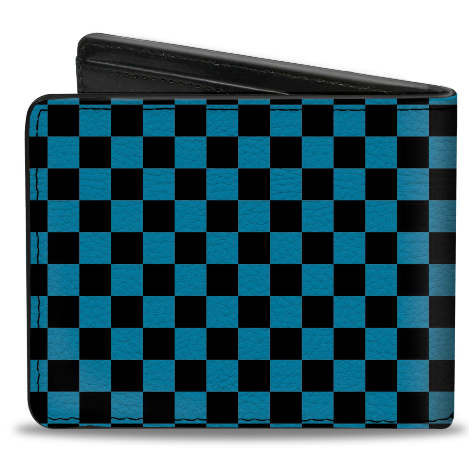 Bi-Fold Wallet - Checker Black/Turquoise Bi-Fold Wallets Buckle-Down