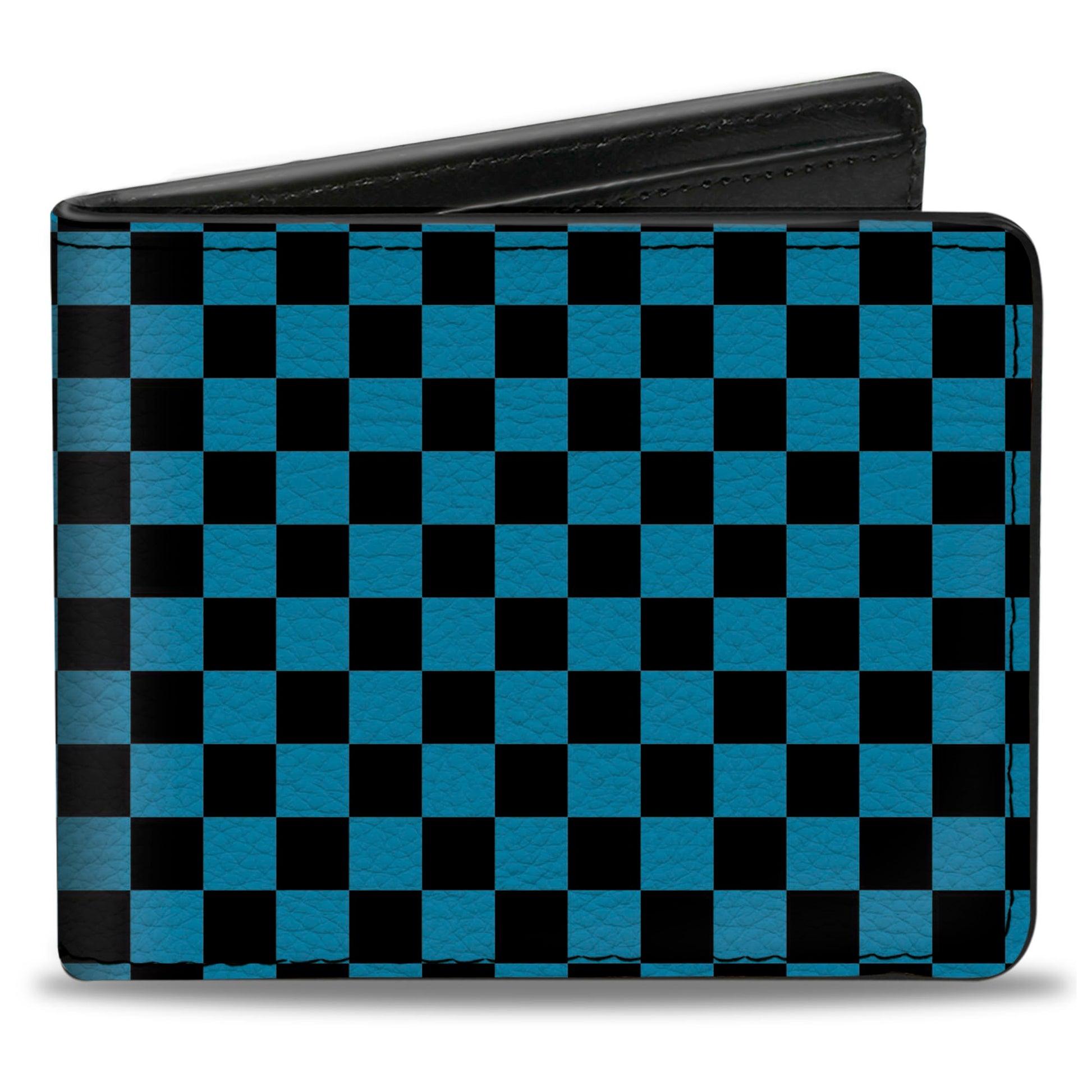Bi-Fold Wallet - Checker Black/Turquoise Bi-Fold Wallets Buckle-Down