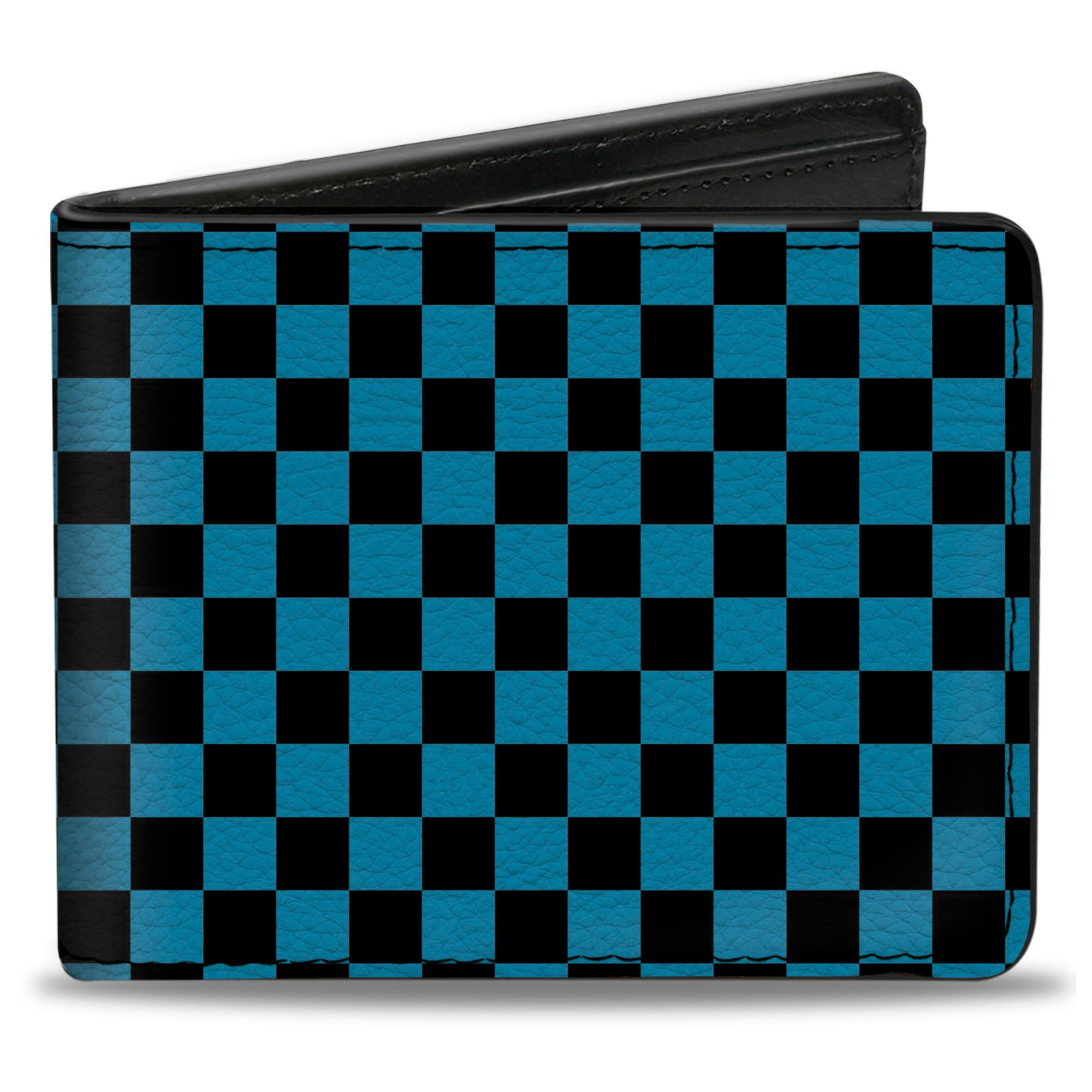 Bi-Fold Wallet - Checker Black/Turquoise Bi-Fold Wallets Buckle-Down