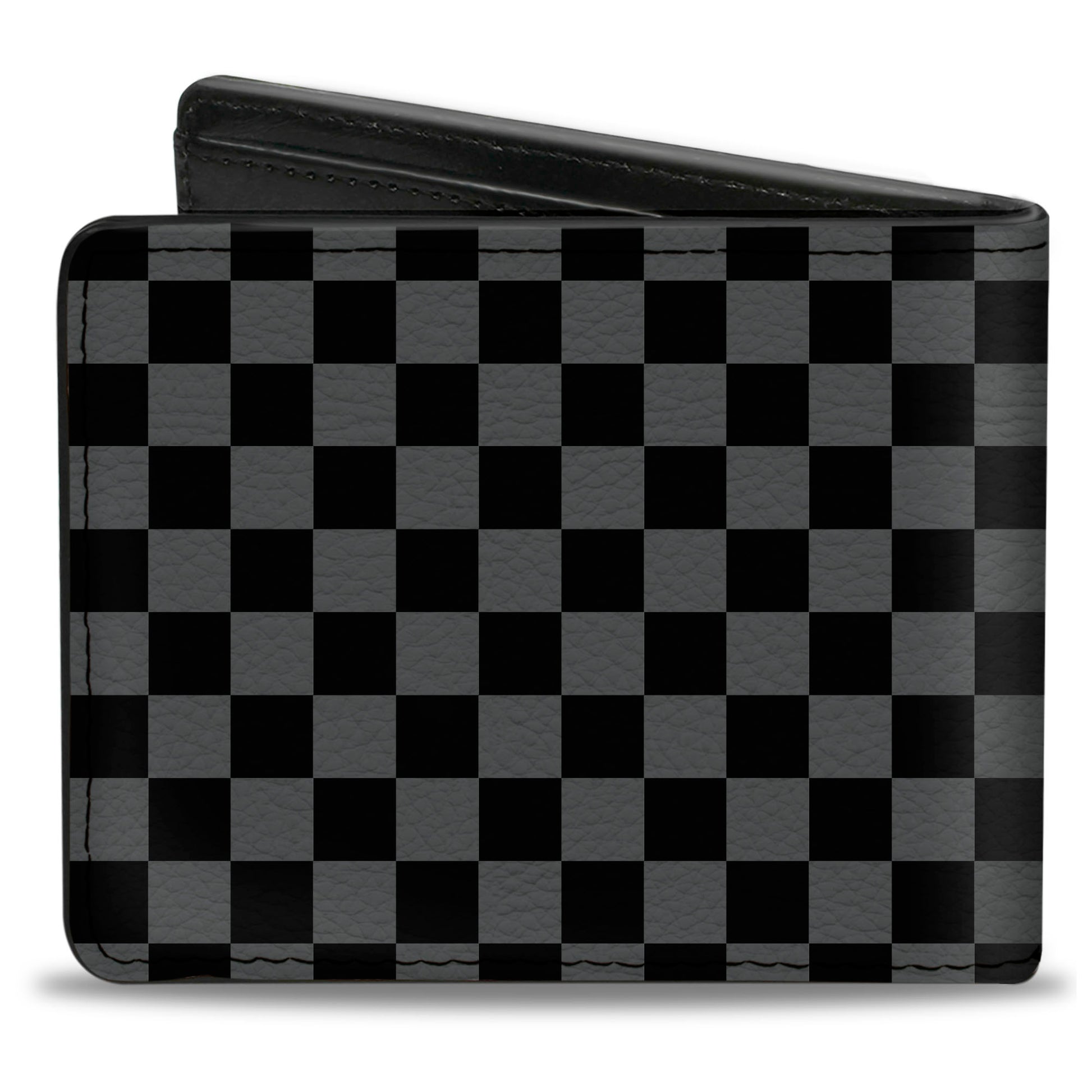 Bi-Fold Wallet - Checker Black Gray Bi-Fold Wallets Buckle-Down