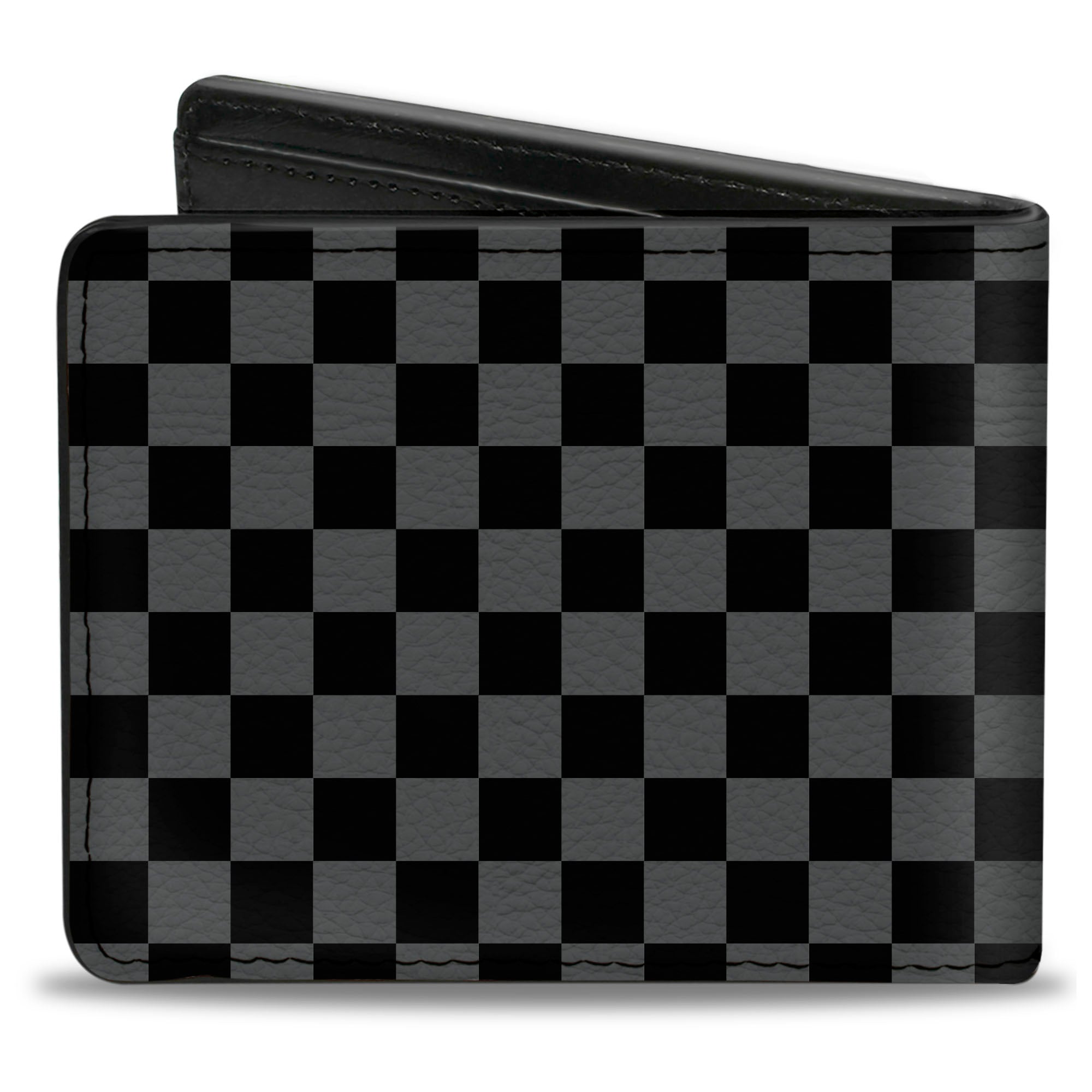Bi-Fold Wallet - Checker Black Gray Bi-Fold Wallets Buckle-Down