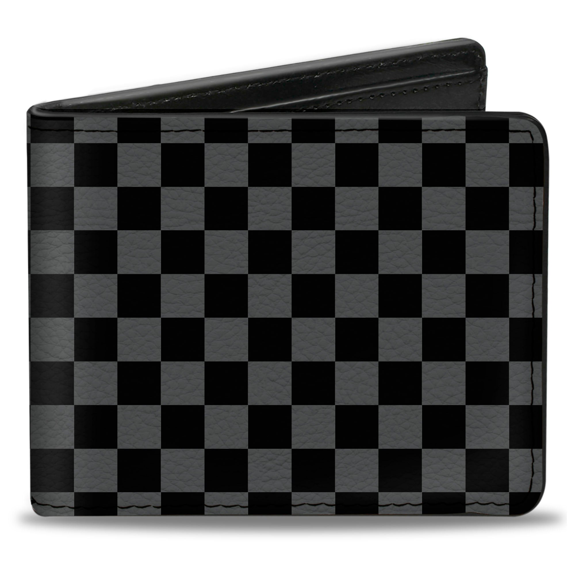 Bi-Fold Wallet - Checker Black Gray Bi-Fold Wallets Buckle-Down