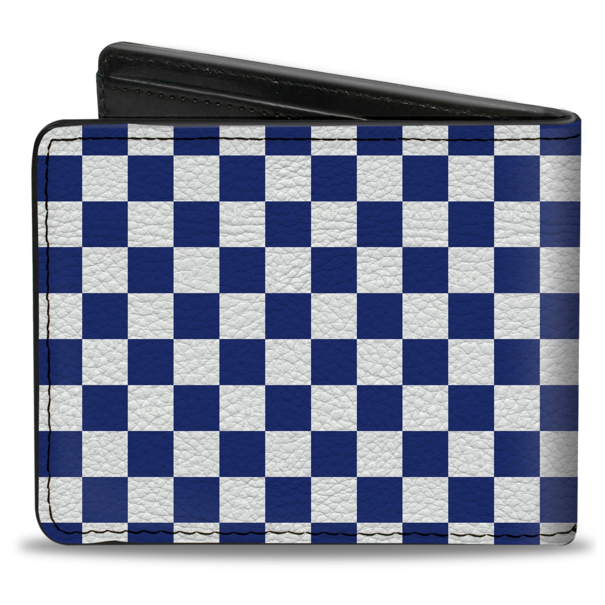 Bi-Fold Wallet - Checker BlueKU White Bi-Fold Wallets Buckle-Down