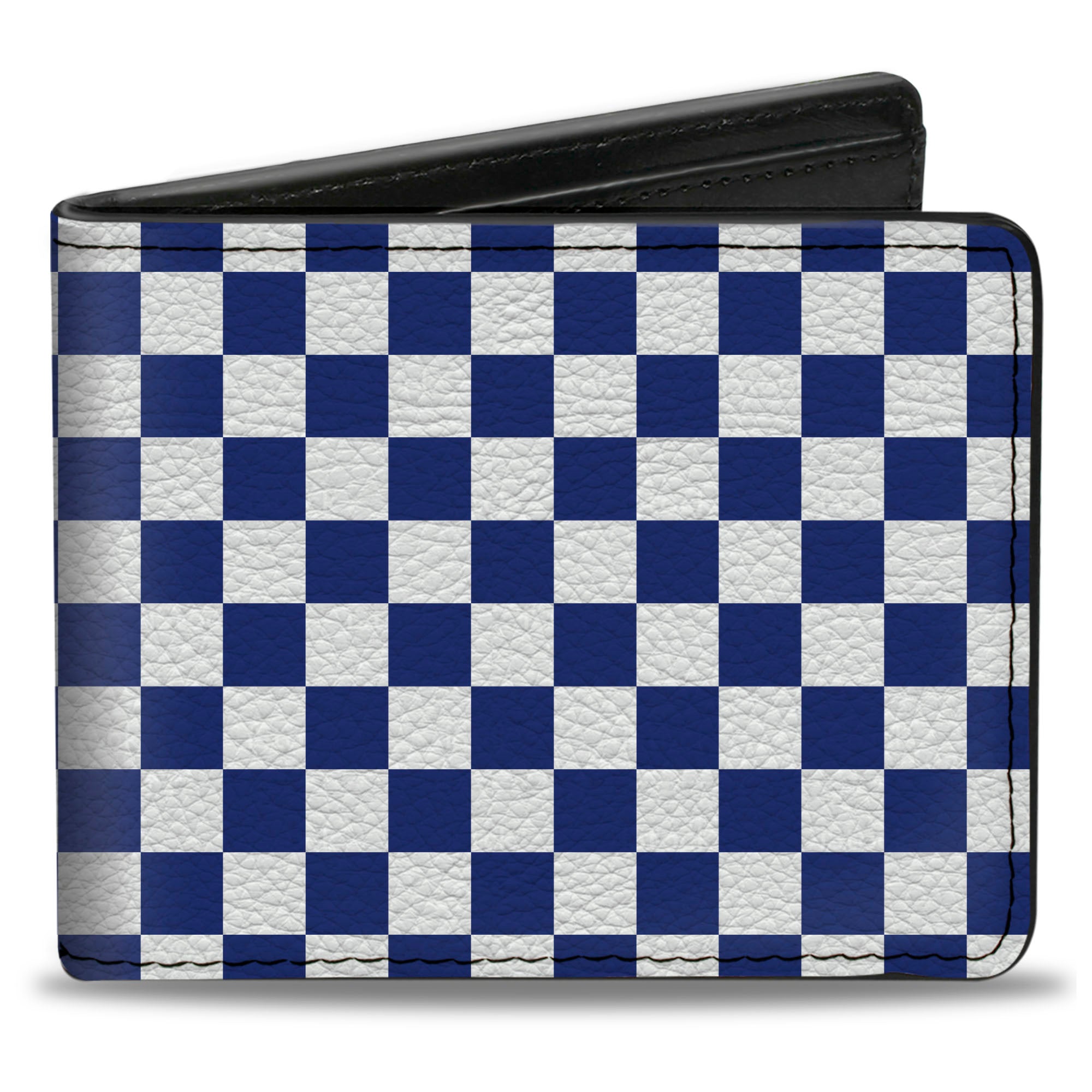 Bi-Fold Wallet - Checker BlueKU White Bi-Fold Wallets Buckle-Down