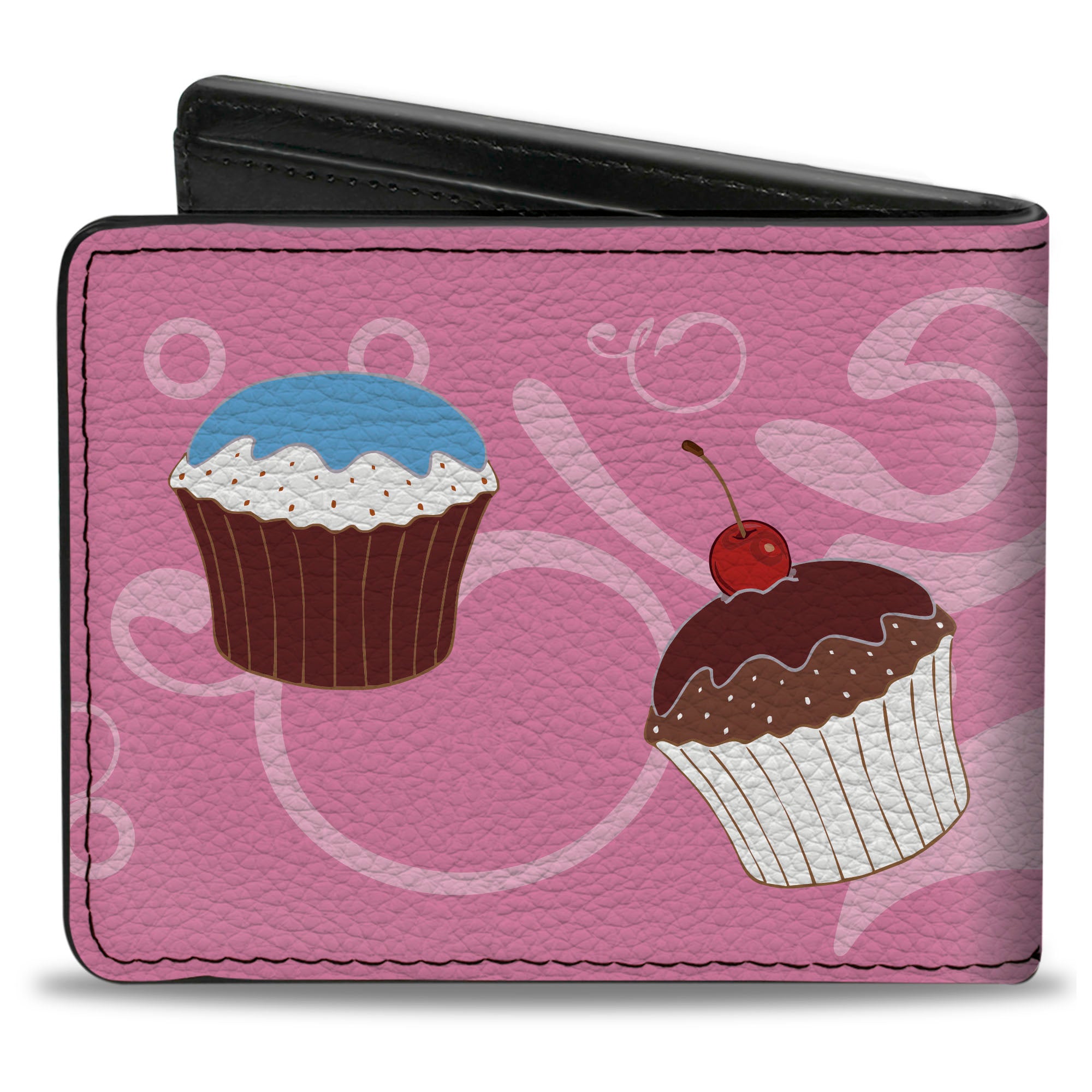 Bi-Fold Wallet - Cupcake Swirls Pink/Multi Color