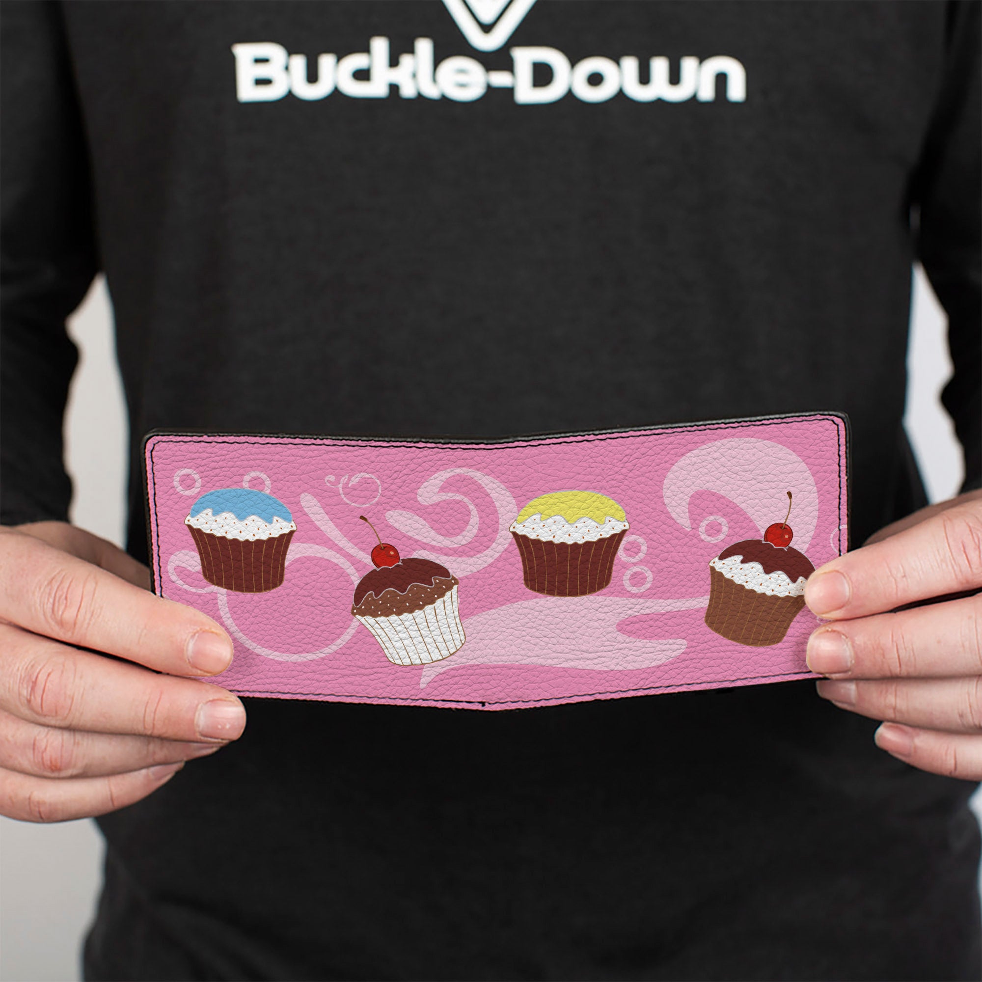Bi-Fold Wallet - Cupcake Swirls Pink/Multi Color
