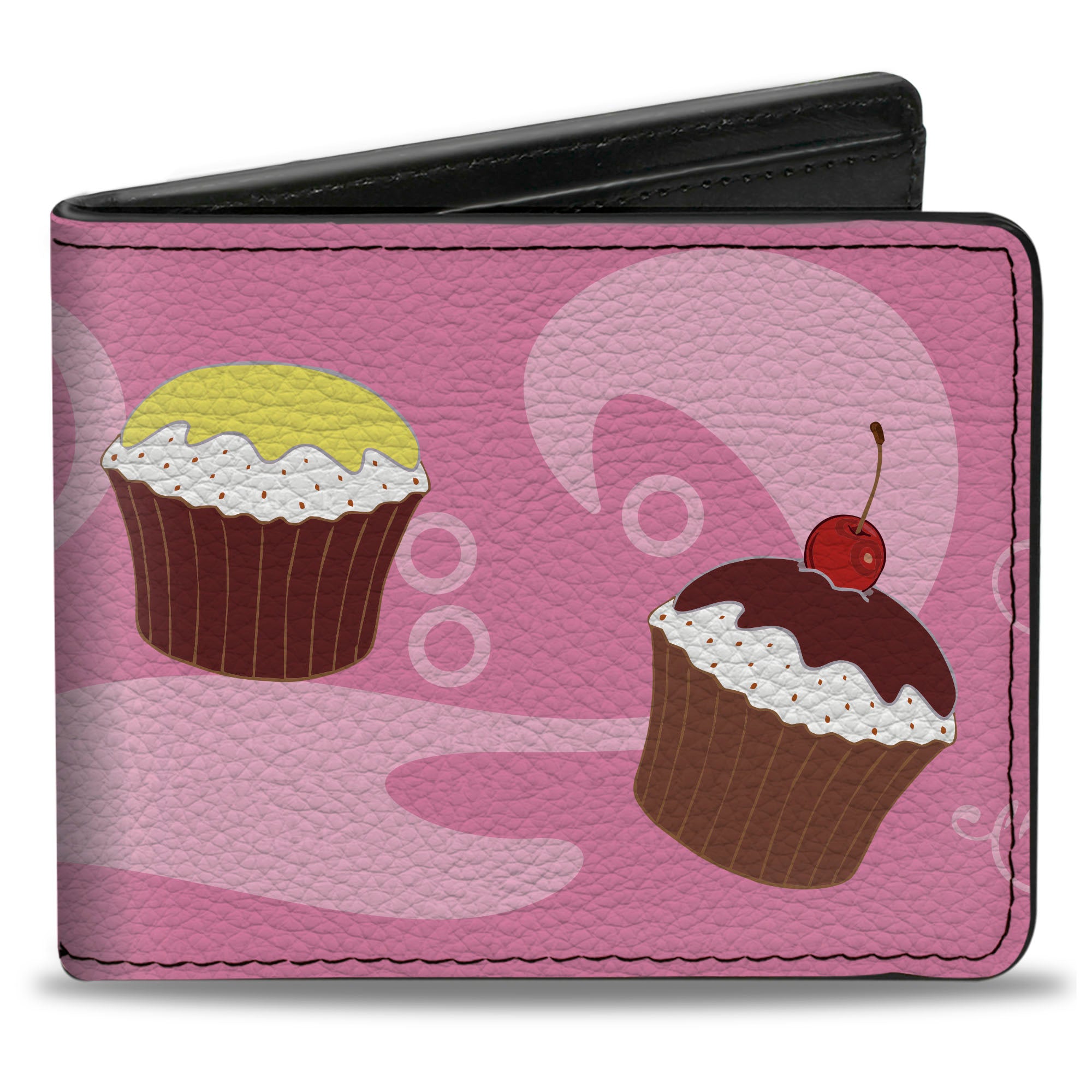 Bi-Fold Wallet - Cupcake Swirls Pink/Multi Color