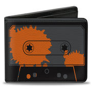 Bi-Fold Wallet - Cassette Splatter Gray Orange Bi-Fold Wallets Buckle-Down