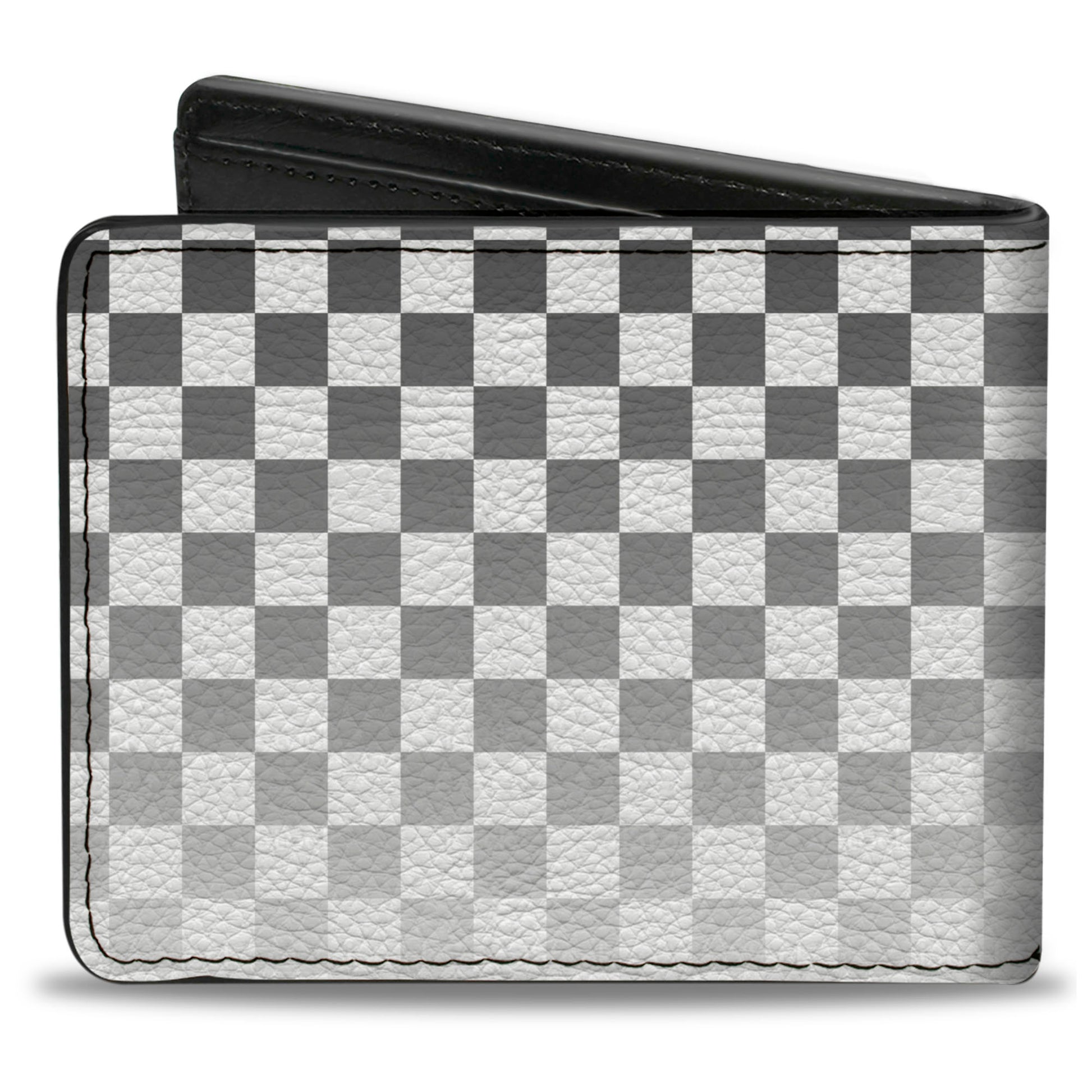 Bi-Fold Wallet - Checker Black White Fade Out Bi-Fold Wallets Buckle-Down