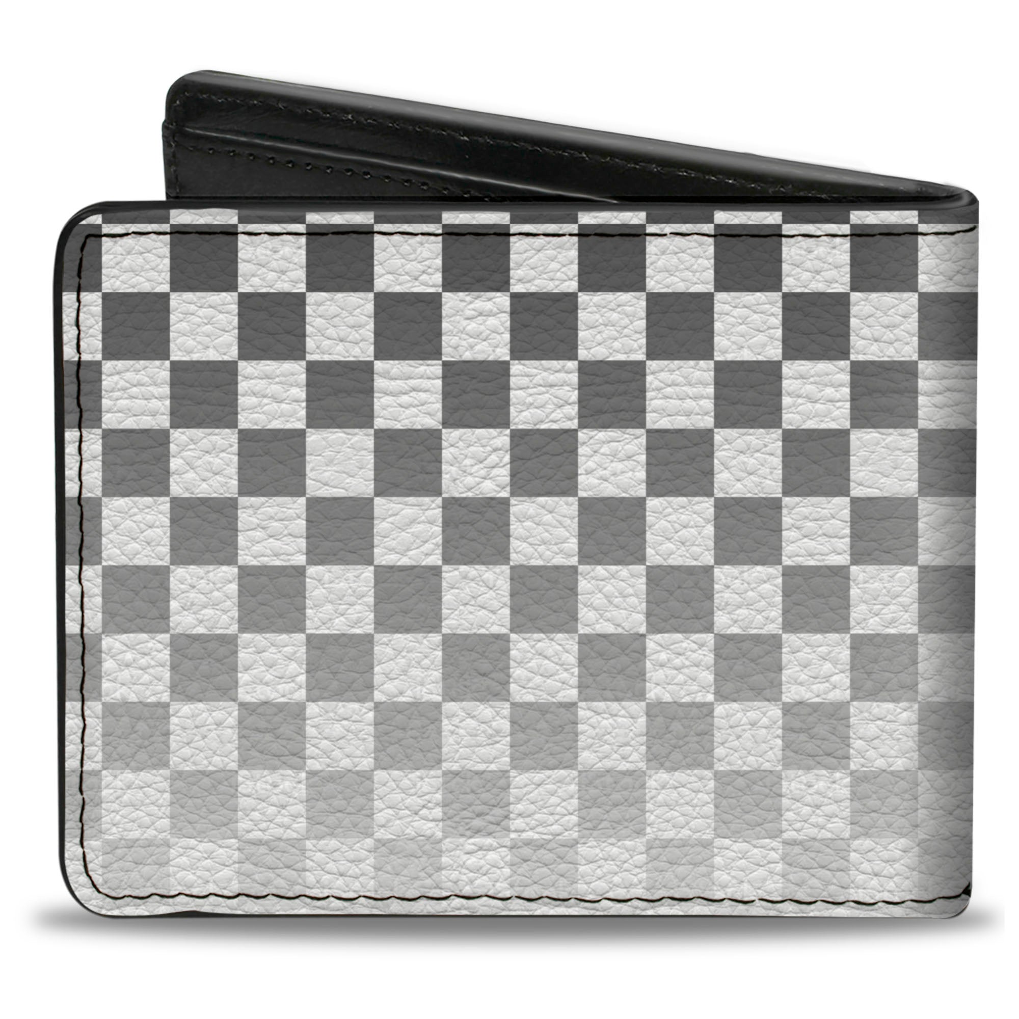 Bi-Fold Wallet - Checker Black White Fade Out Bi-Fold Wallets Buckle-Down