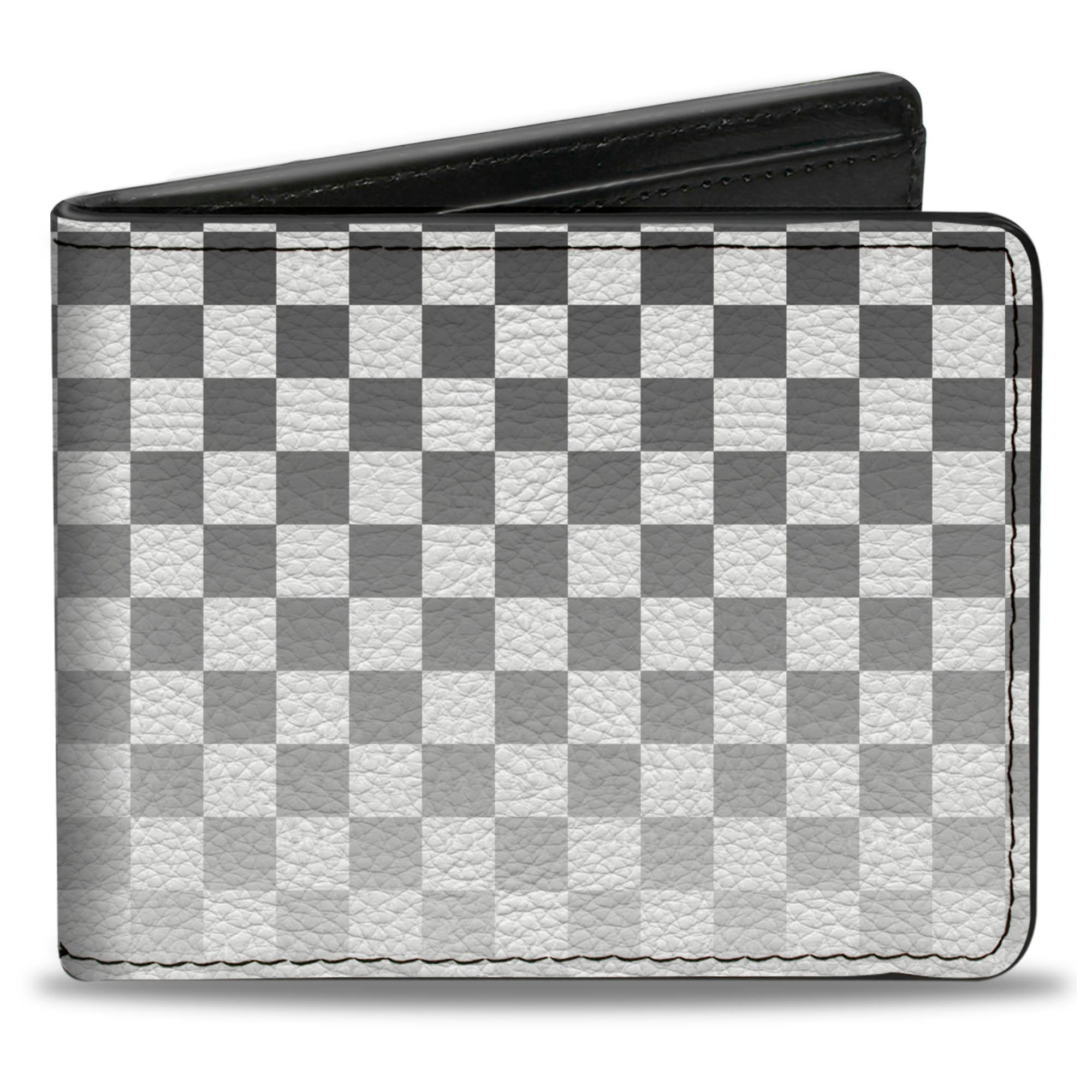 Bi-Fold Wallet - Checker Black White Fade Out Bi-Fold Wallets Buckle-Down