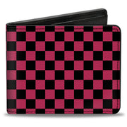 Bi-Fold Wallet - Checker Black Honeysuckle Red Bi-Fold Wallets Buckle-Down