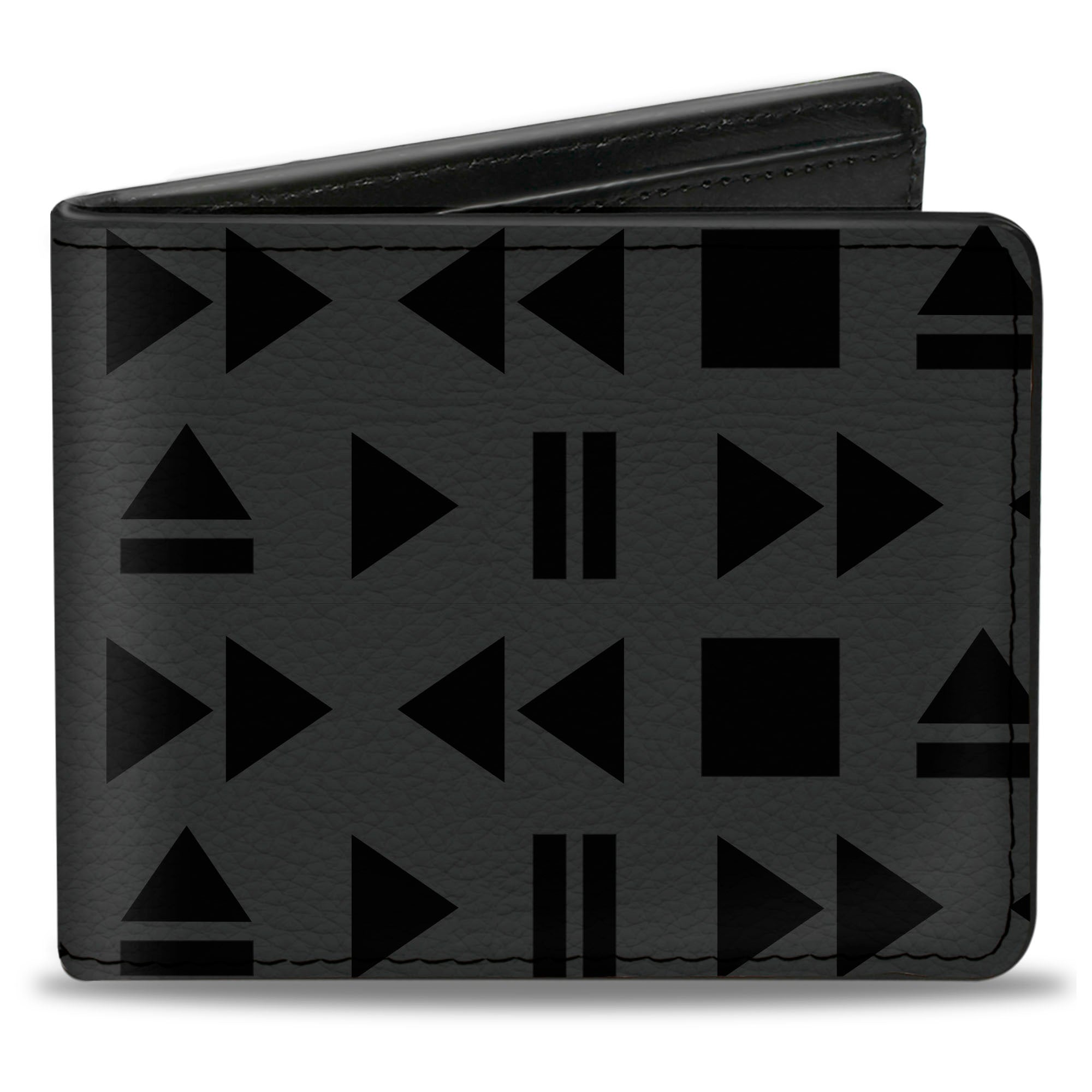 Bi-Fold Wallet - Control Buttons Black Gray Bi-Fold Wallets Buckle-Down