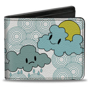 Bi-Fold Wallet - Cloudy Skies Rain Clouds White Blues Bi-Fold Wallets Buckle-Down