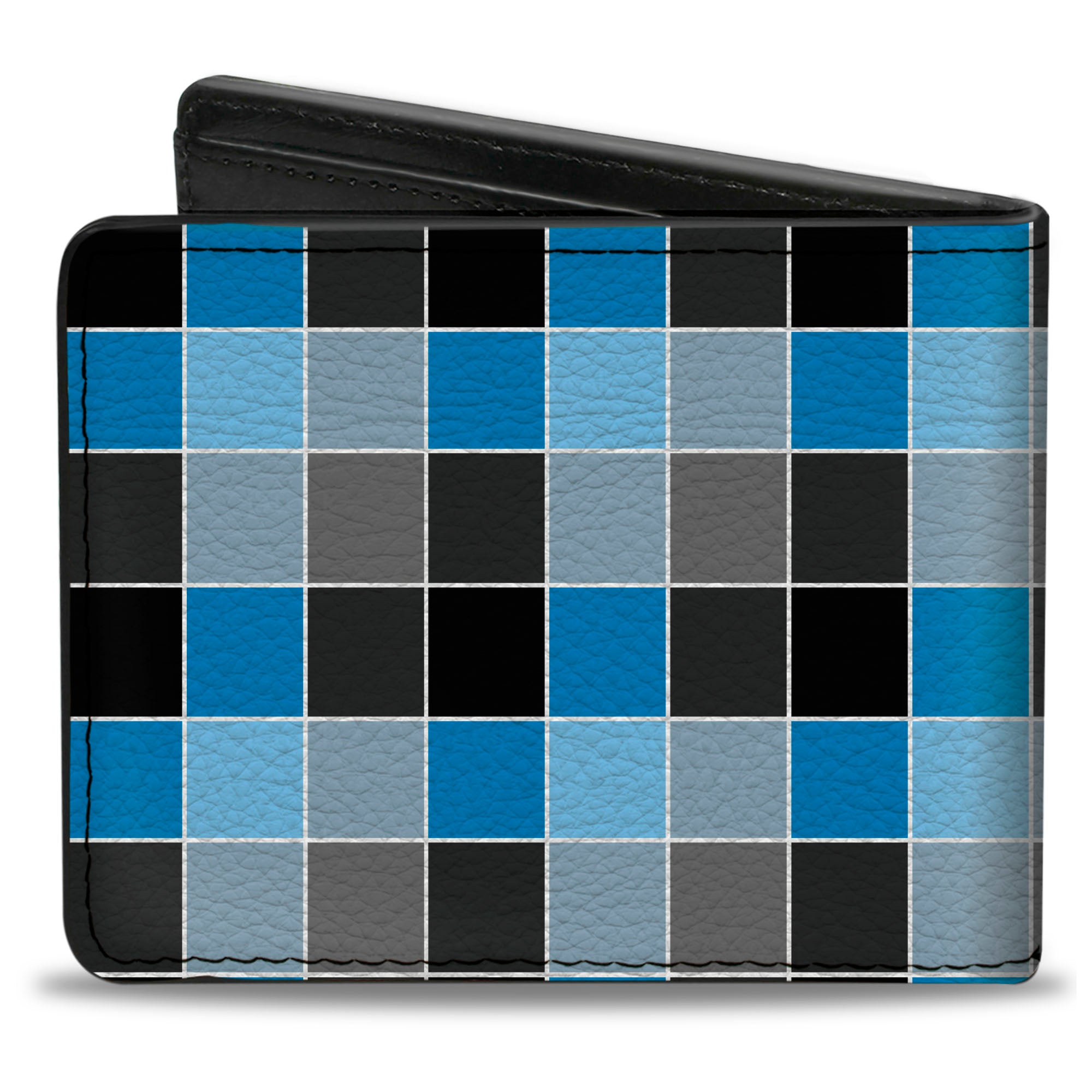 Bi-Fold Wallet - Checker Mosaic Blue Bi-Fold Wallets Buckle-Down