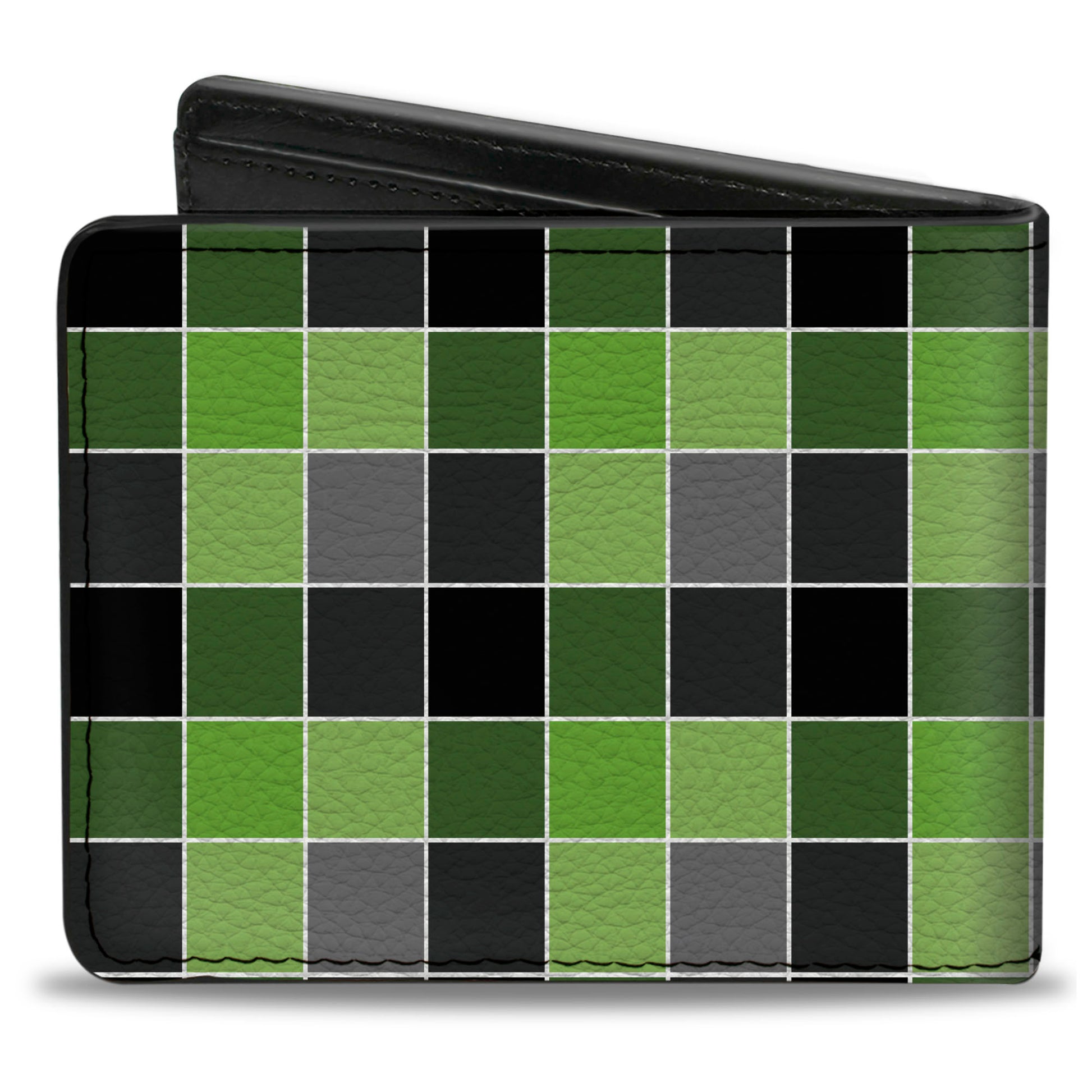 Bi-Fold Wallet - Checker Mosaic Green Bi-Fold Wallets Buckle-Down