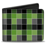 Bi-Fold Wallet - Checker Mosaic Green Bi-Fold Wallets Buckle-Down