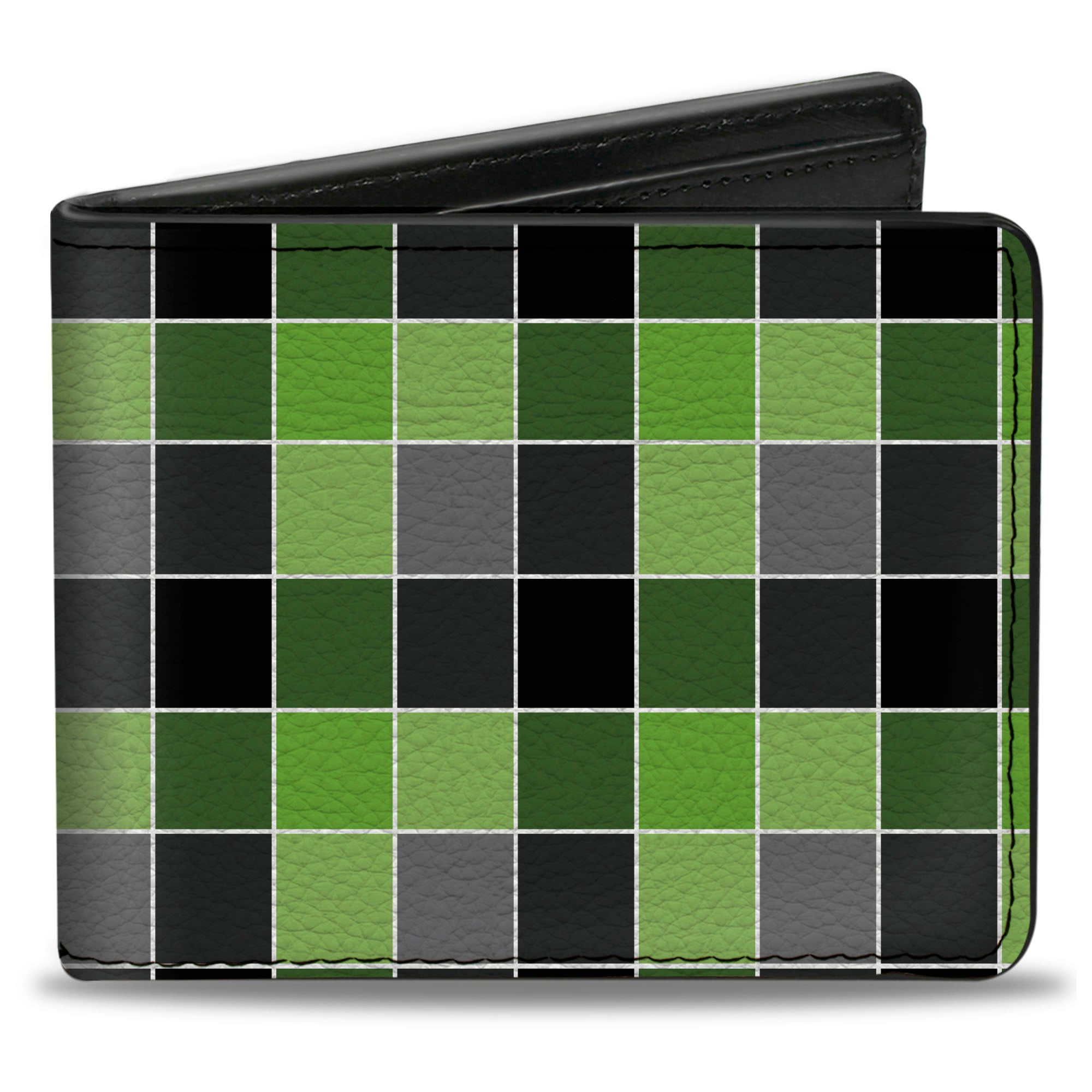Bi-Fold Wallet - Checker Mosaic Green Bi-Fold Wallets Buckle-Down