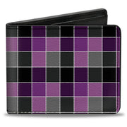 Bi-Fold Wallet - Checker Mosaic Purple Bi-Fold Wallets Buckle-Down