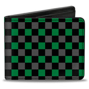 Bi-Fold Wallet - Checker Black Gray 2 Green Bi-Fold Wallets Buckle-Down