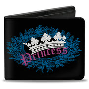 Bi-Fold Wallet - Crown Princess Oval Black Turquoise Bi-Fold Wallets Buckle-Down