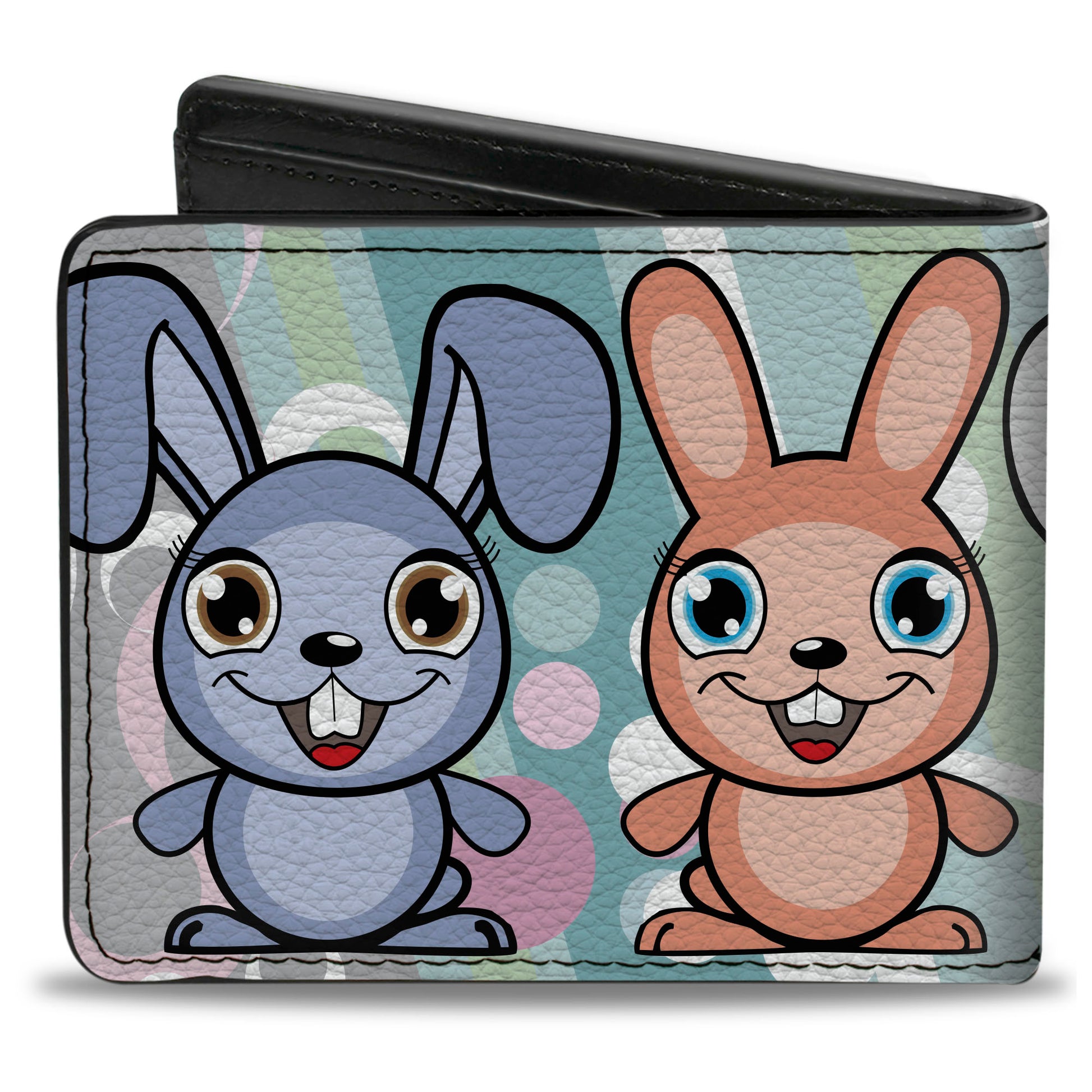 Bi-Fold Wallet - Cute Bunnies Multi Pastel Bi-Fold Wallets Buckle-Down