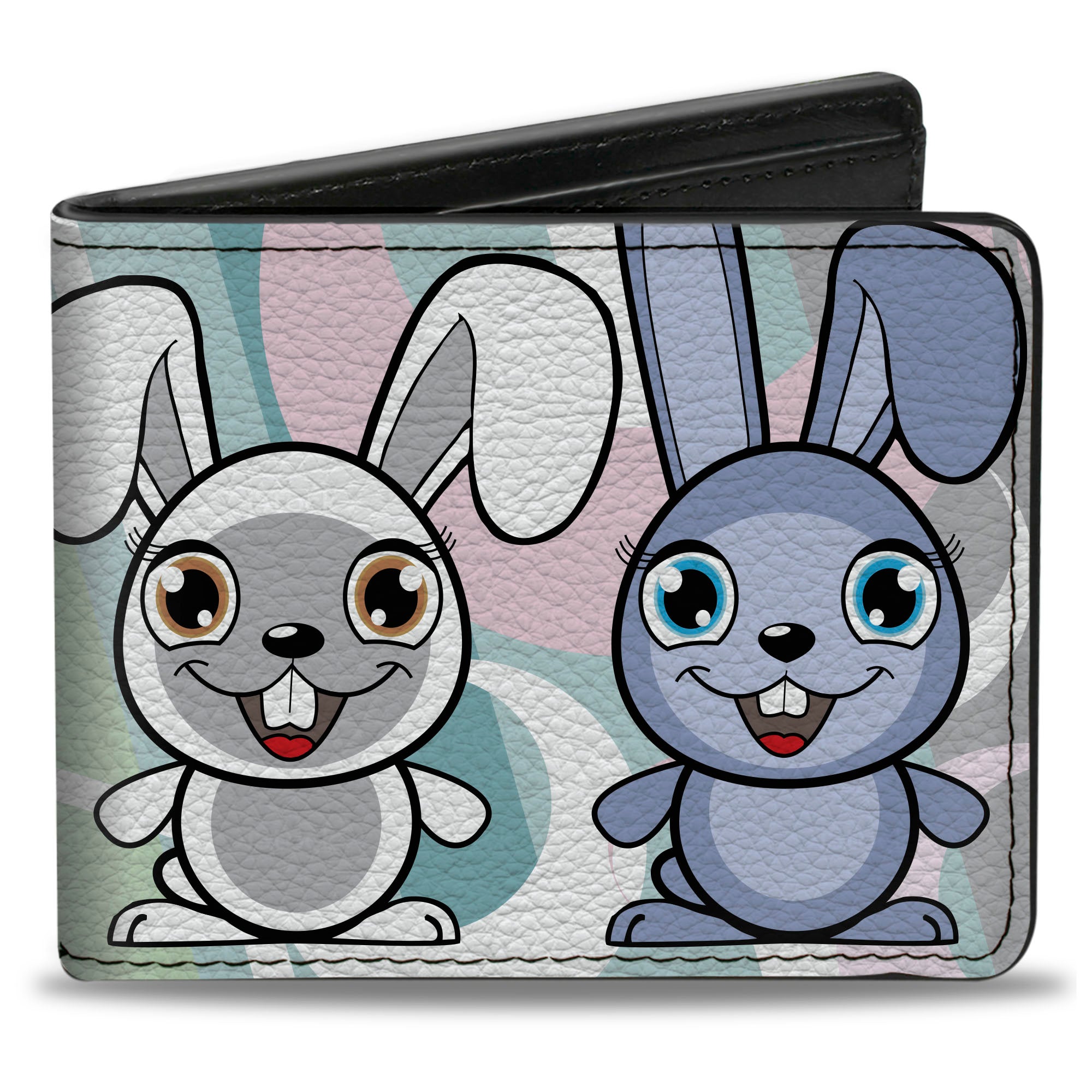 Bi-Fold Wallet - Cute Bunnies Multi Pastel Bi-Fold Wallets Buckle-Down