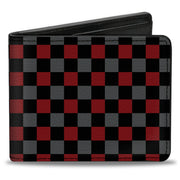 Bi-Fold Wallet - Checker Black Gray 1 Red Bi-Fold Wallets Buckle-Down