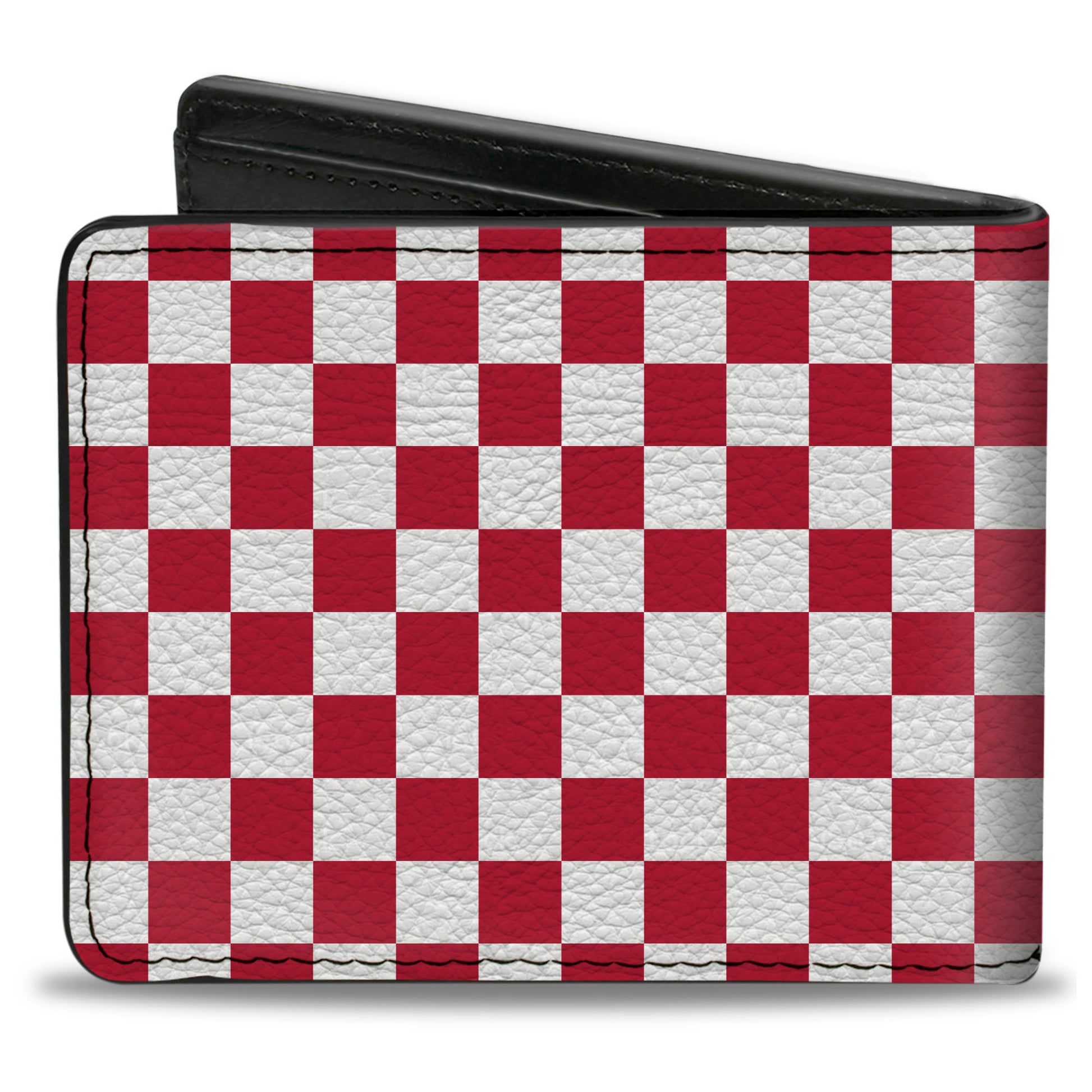Bi-Fold Wallet - Checker Crimson White Bi-Fold Wallets Buckle-Down