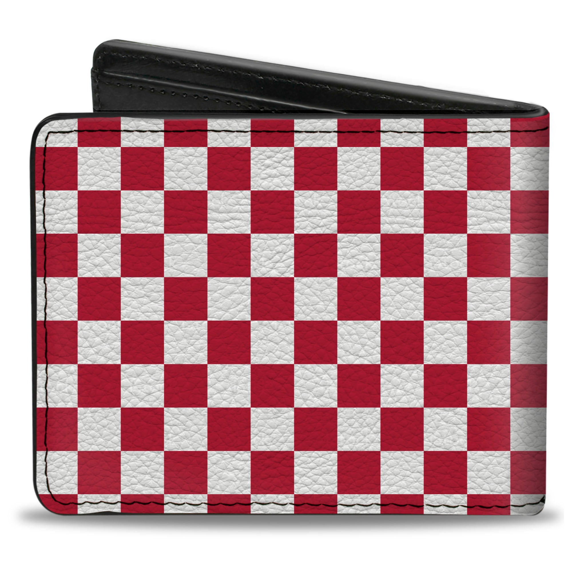 Bi-Fold Wallet - Checker Crimson White Bi-Fold Wallets Buckle-Down