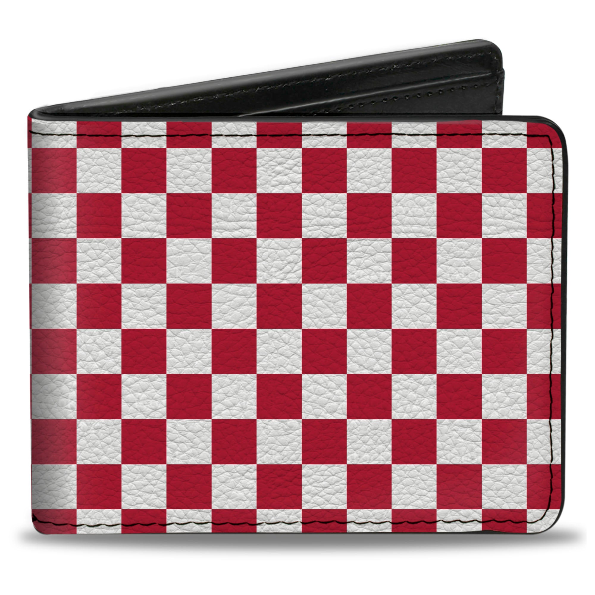 Bi-Fold Wallet - Checker Crimson White Bi-Fold Wallets Buckle-Down