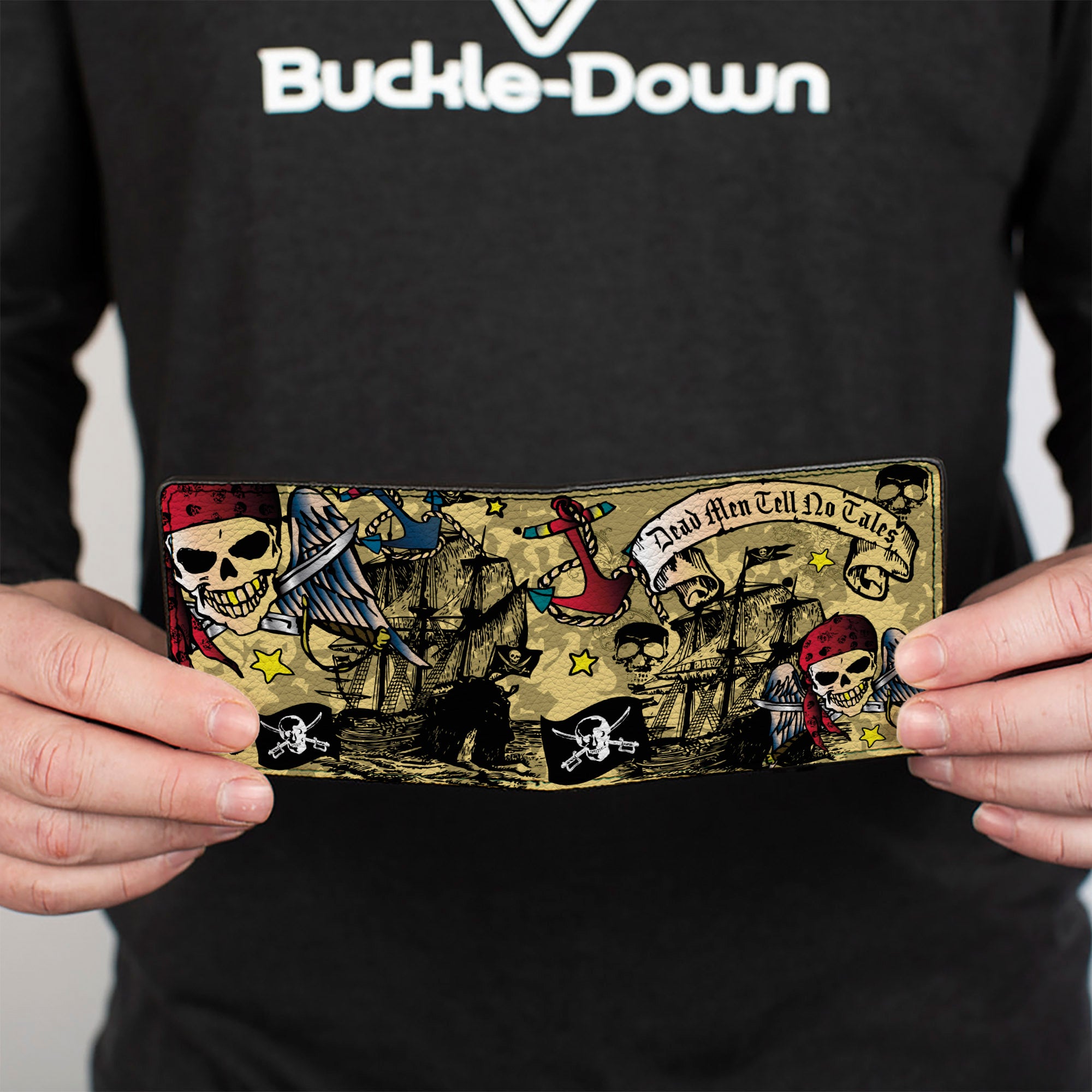 Bi-Fold Wallet - Dead Men Tell No Tales Tan
