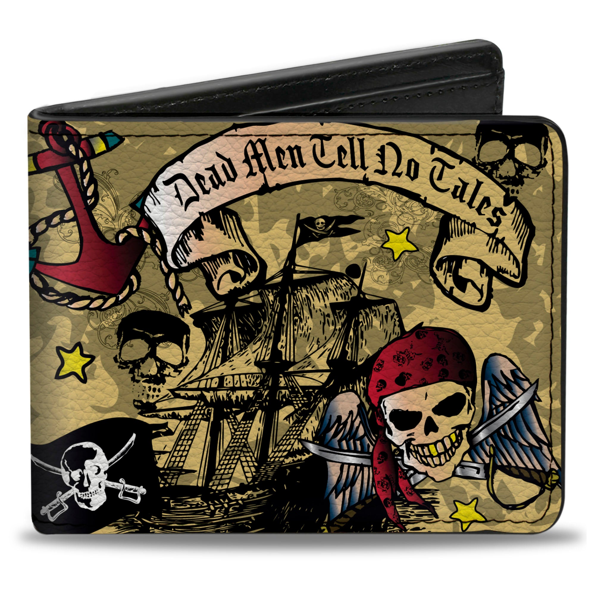 Bi-Fold Wallet - Dead Men Tell No Tales Tan