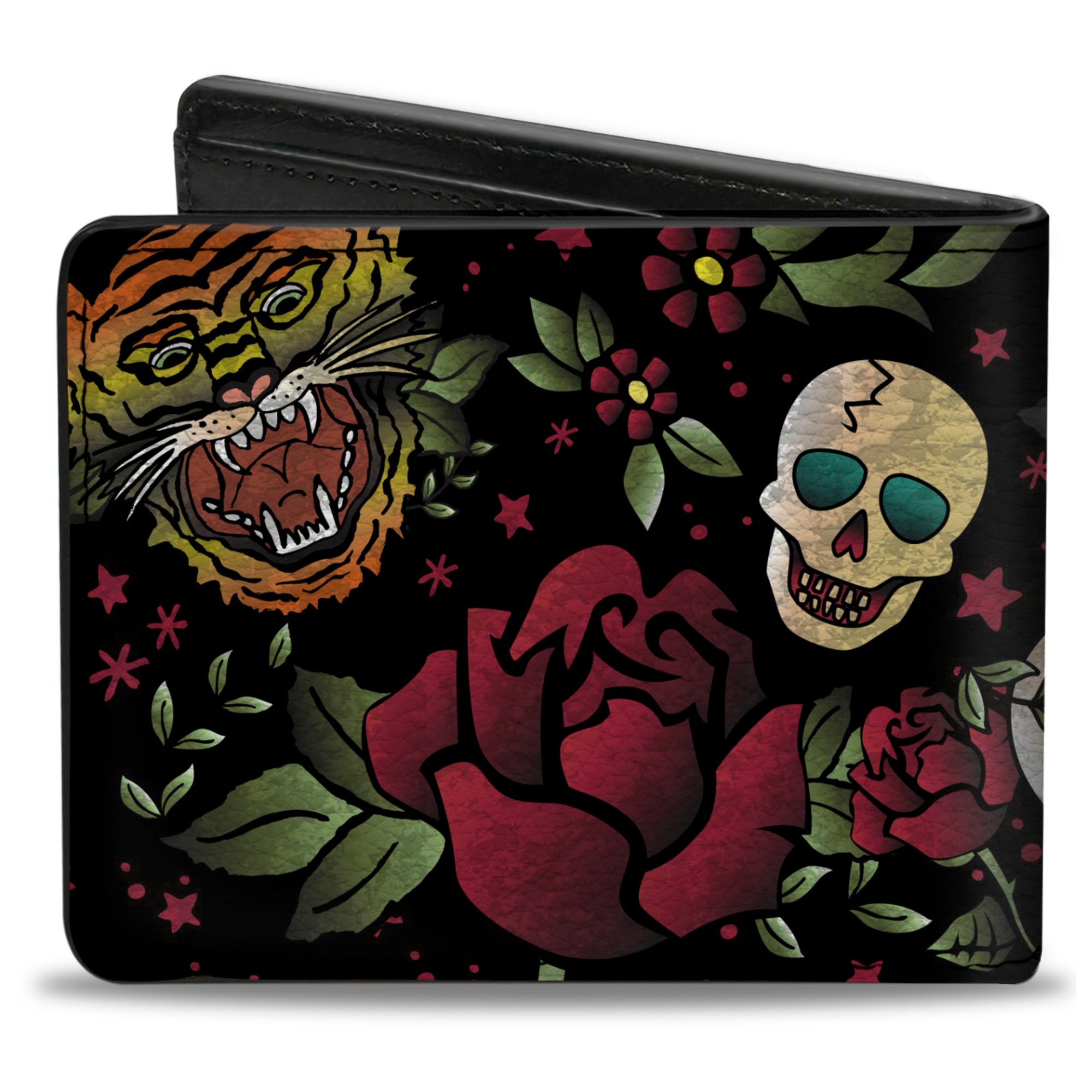 Bi-Fold Wallet - Death Before Dishonor CLOSE-UP Black