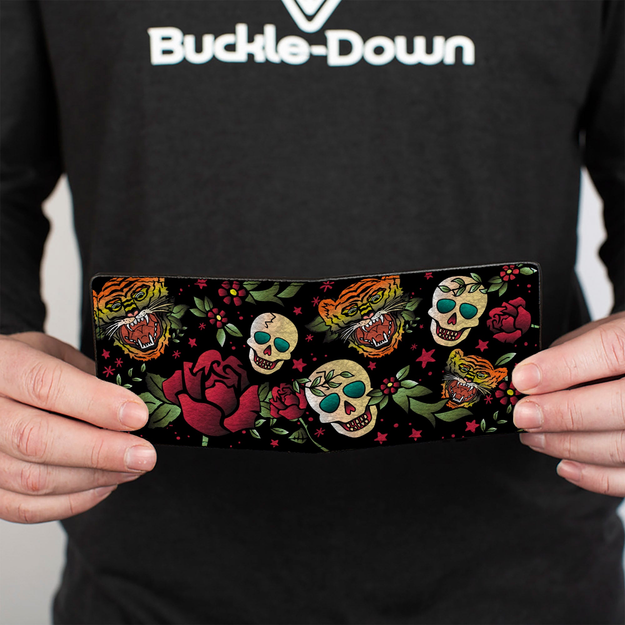 Bi-Fold Wallet - Death Before Dishonor CLOSE-UP Black