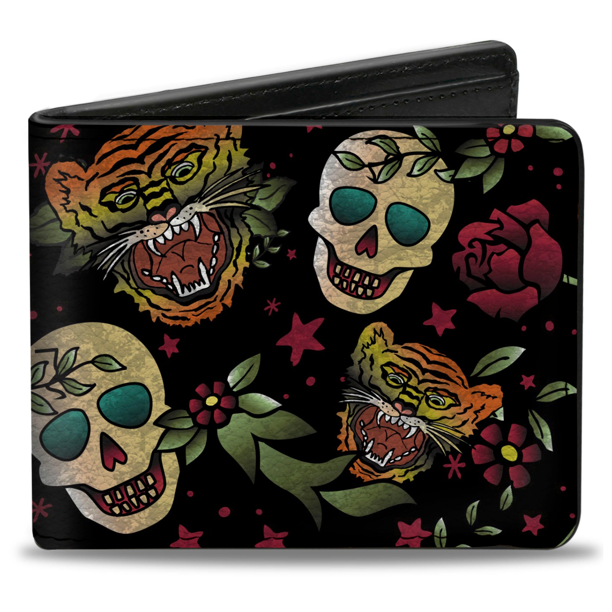 Bi-Fold Wallet - Death Before Dishonor CLOSE-UP Black