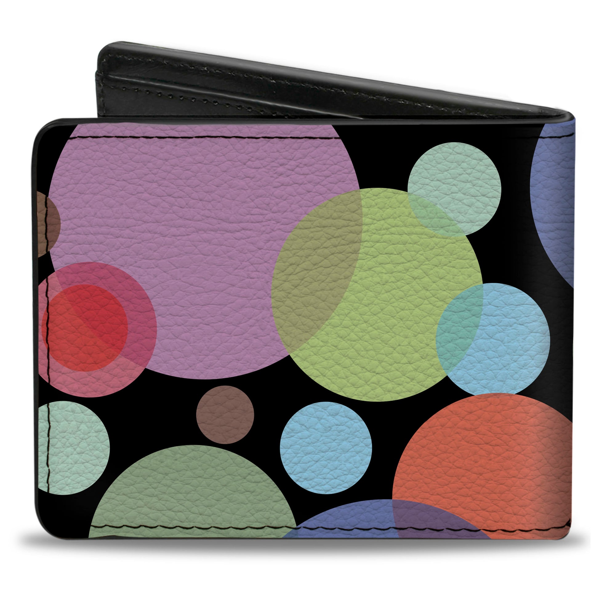 Bi-Fold Wallet - Dots White Transparent Multi Color Bi-Fold Wallets Buckle-Down