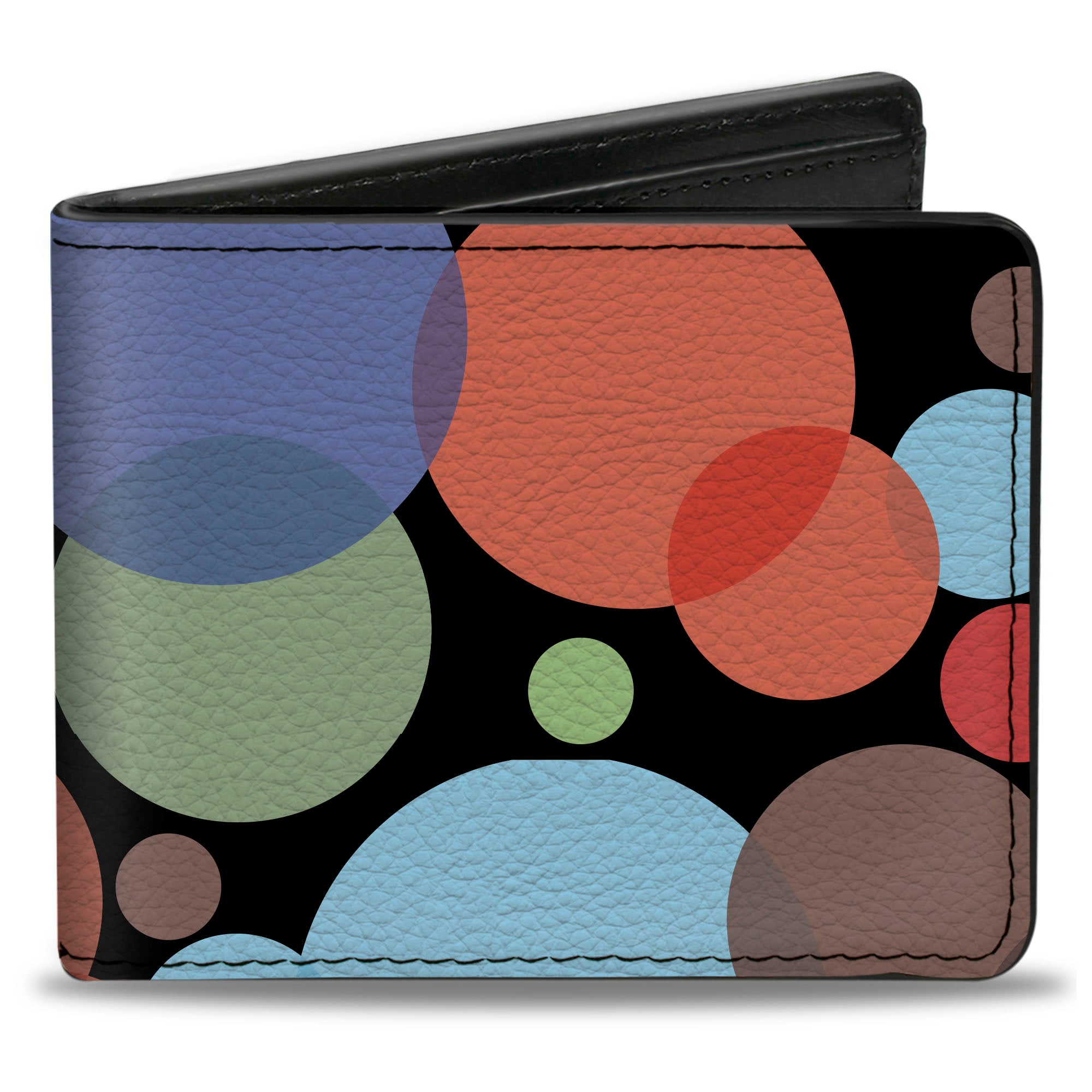 Bi-Fold Wallet - Dots White Transparent Multi Color Bi-Fold Wallets Buckle-Down